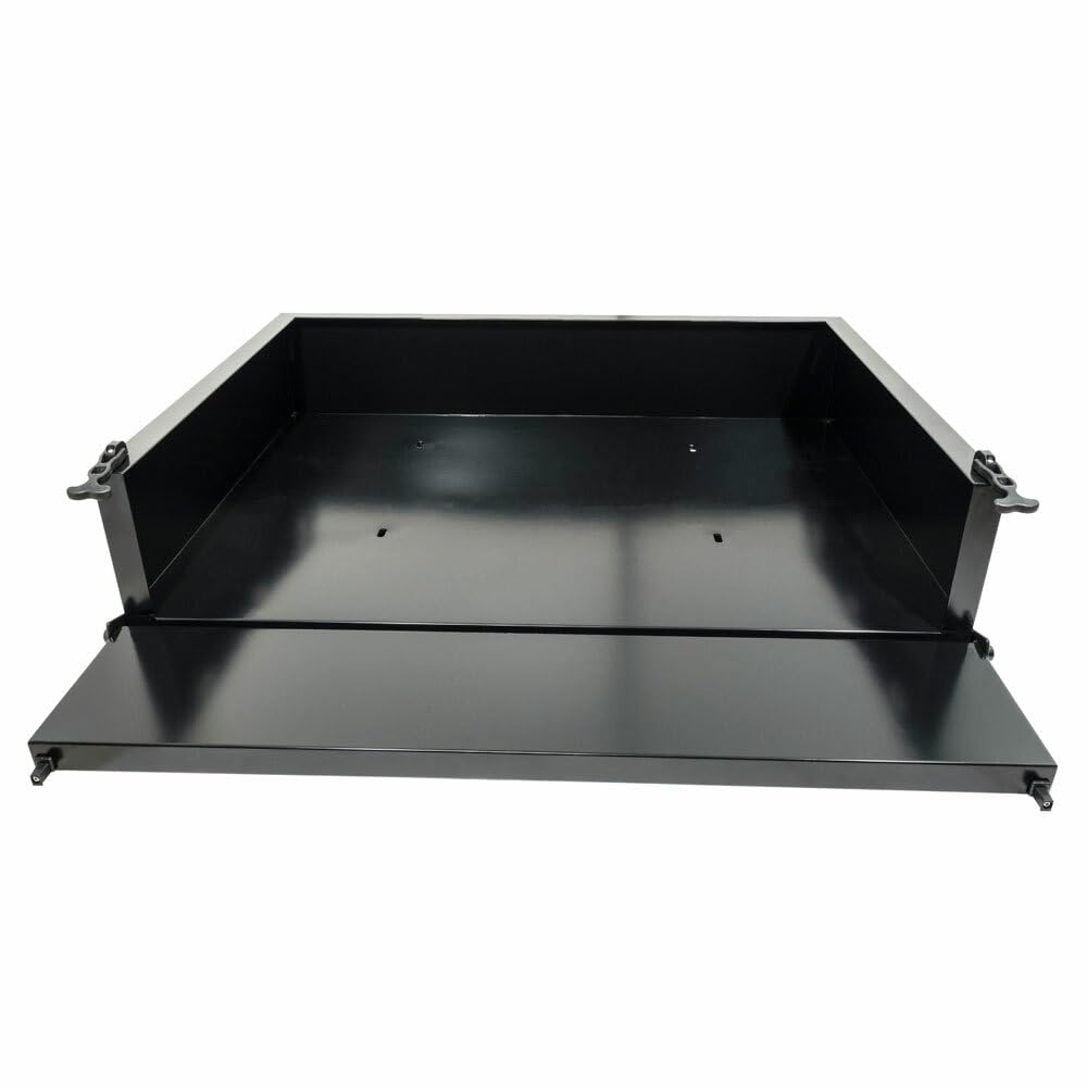 Performance Plus Carts Club Car DS Golf Cart Black Steel Utility Cargo Box Kit with Brackets | Compatible with 1982-2000.5 Models | Heavy-Duty Storage for Golf Gear & Tools | Perfect for Golf Courses, Camping & Outdoor Adventures