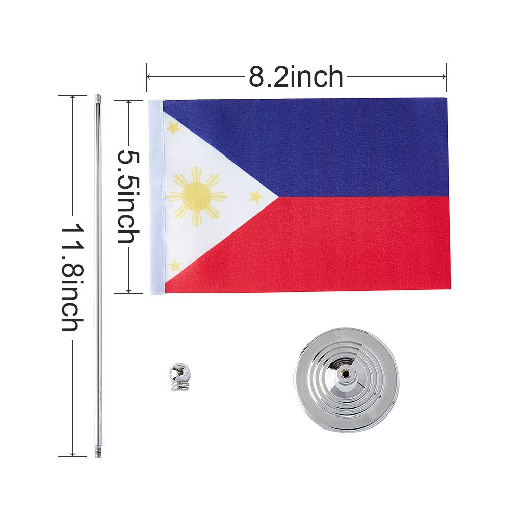 Philippines Flag - Filipino Mini Desk Flags for Office & Home Decor - Perfect for Independence Day, Cultural Events & National Pride Displays
