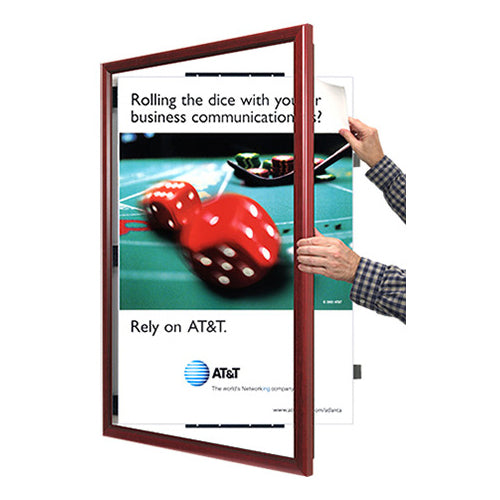 12x12 Inch Wooden Poster Frame - Premium Swing Frame for Wall Art Display - Perfect for Home Decor, Office, Gallery & Exhibitions