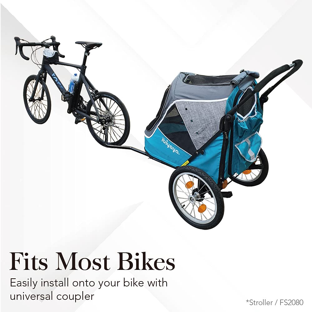 Premium Ibiyaya Pet Stroller Tow Bar - Lightweight Travel Accessory for Small Dogs & Cats - Perfect for Outdoor Walks, Vet Visits & Shopping Trips