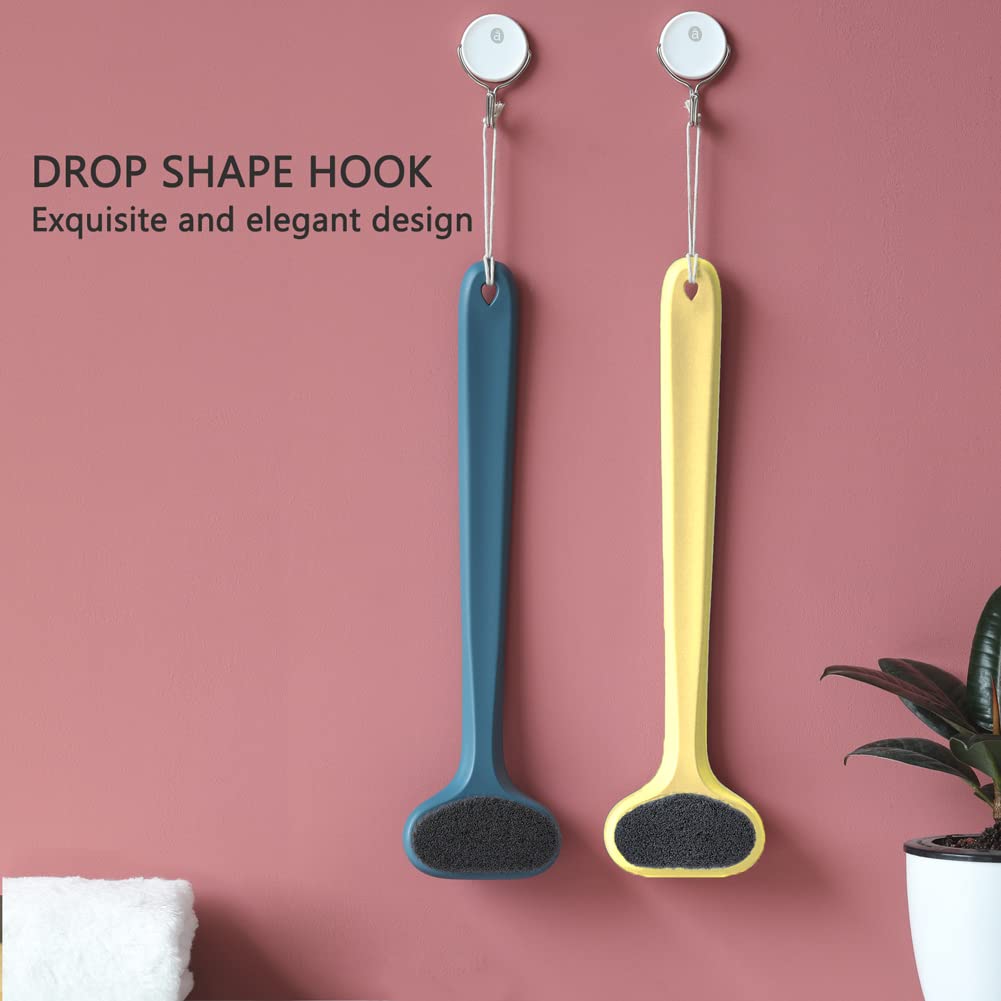 Upgraded Body Brush with Soft Bristles & Long Handle - Gentle Exfoliation for Healthy Skin - Wet/Dry Bath & Shower Brush - Perfect for Lymphatic Drainage & Cellulite Reduction (14 inch, Dark Blue) - Ideal for Spa Days, Self-Care Routines & Detoxifying Skin Treatments
