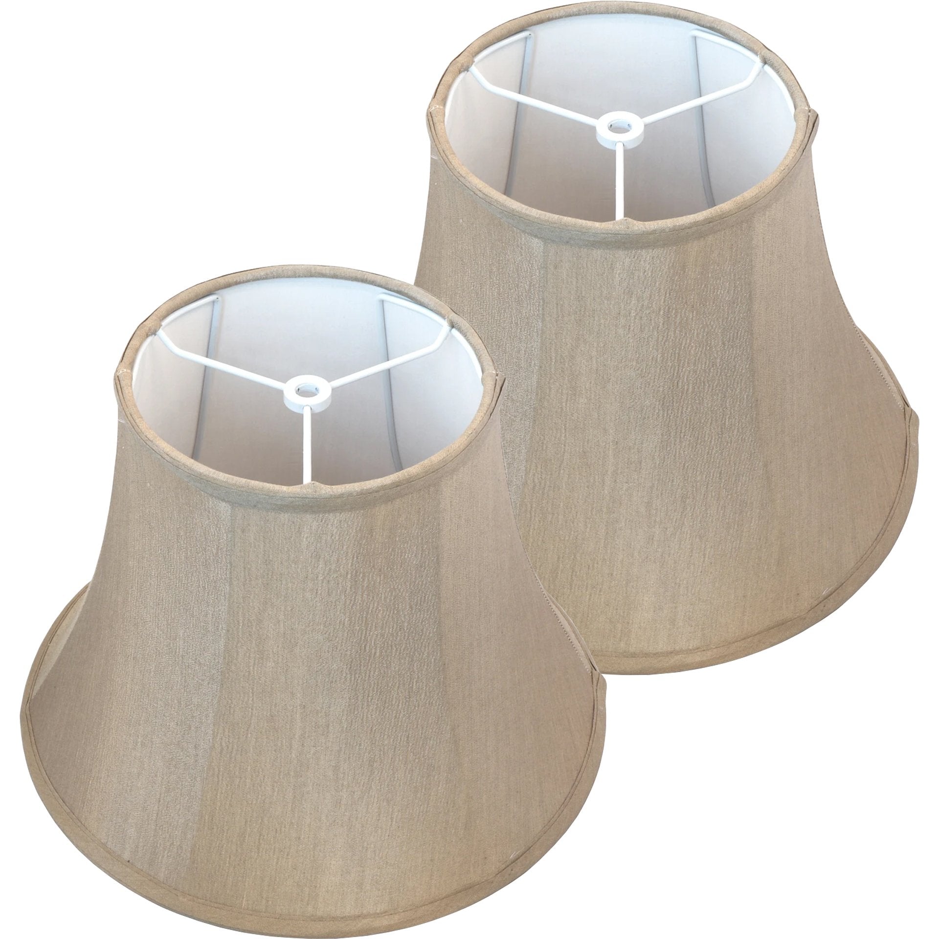 2 Pack Round Bell Stretched Spider Fitting Lamp Shades 4.9x10x8.5 Inches - Vintage Home Decor Lighting for Living Room, Bedroom & Dining Room