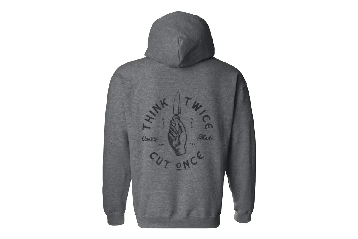 Chris Reeve CRK 1151 Knife Enthusiast Hoodie - Dark Heather Gray Pullover Sweatshirt 3XL | Perfect for Outdoor Adventures, Camping & Tactical Gear Lovers