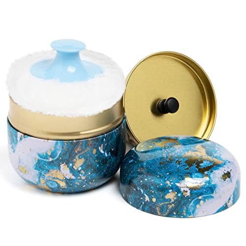 Premium Powder Puff & Loose Powder Container Set for Women & Baby - Travel-Friendly Body Dusting Powder Case with Soft Puff - Perfect for Makeup Touch-Ups & On-the-Go Use