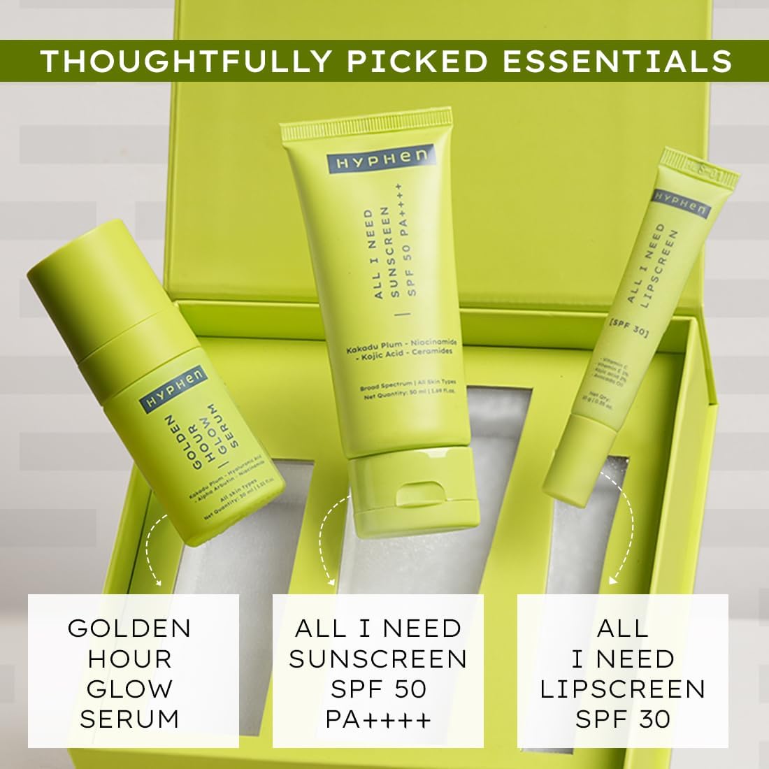 Complete Skin Care Gift Set for Women - Face Serum, SPF Moisturizer & Lip Balm | Daily Glow Essentials Kit for Anniversary & Birthday Gifts | Perfect for Morning Routine, Travel & Self-Care