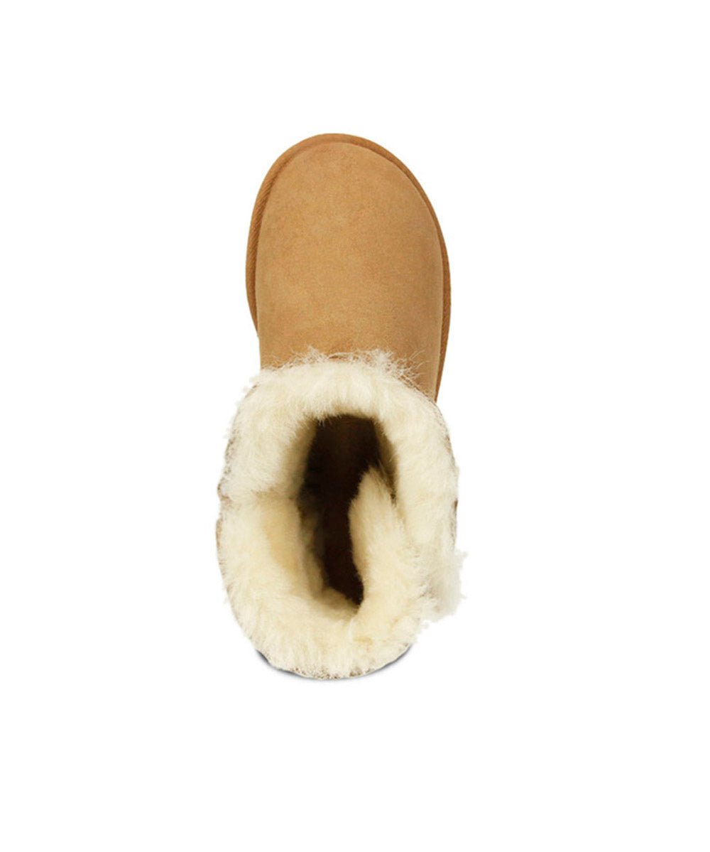 Women's UGG Premium Short Button Boots - Warm Winter Snow Boots for Women | Cozy & Stylish Ankle Boots for Cold Weather, Outdoor Activities & Casual Wear