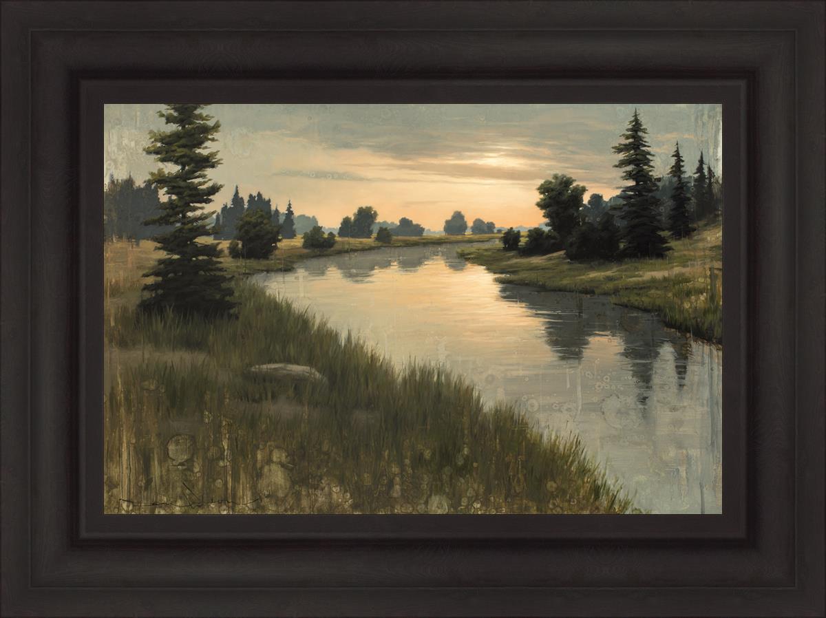Calming Dusk By Dan Wilson - Relaxing Home Decor Painting for Living Room & Bedroom - Perfect Wall Art for Stress Relief & Meditation Spaces