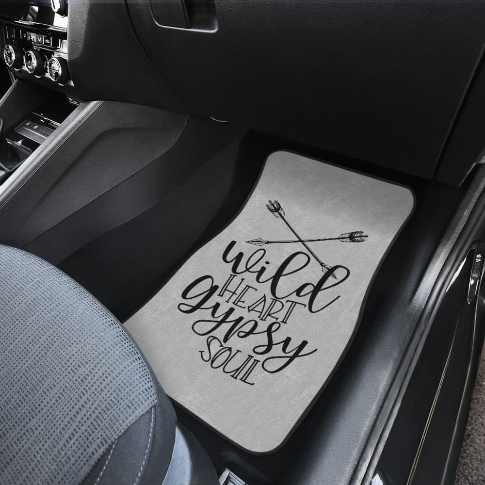 Premium Wild Heart Gypsy Soul Car Floor Mats - Waterproof, Non-Slip Custom Fit for Cars, SUVs & Trucks - Boho Chic Interior Decor for Road Trips & Daily Commutes