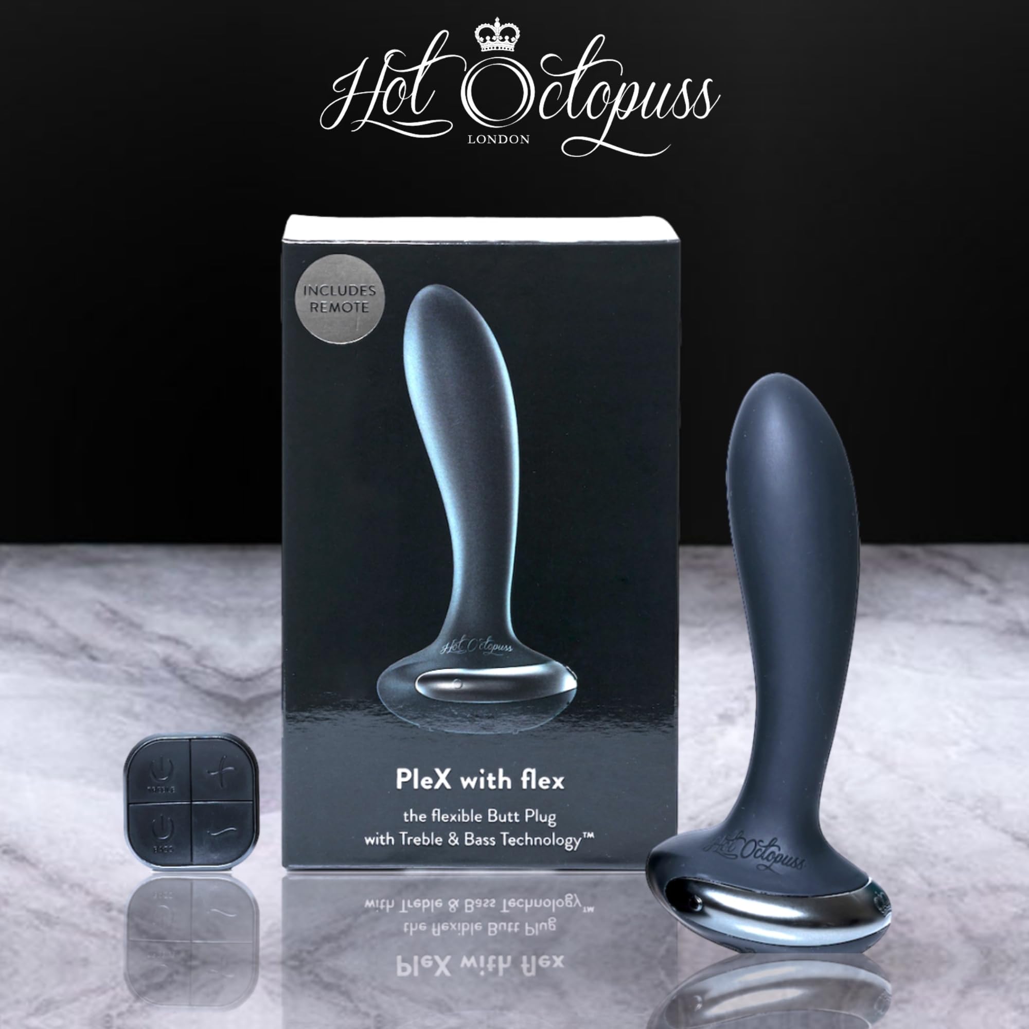 Hot Octopuss PLEX with Flex - Rechargeable Vibrating Butt Plug & Prostate Massager for Men | Male Sex Toy for Solo Play & Couples Use | G-Spot Stimulation & Pleasure Enhancement