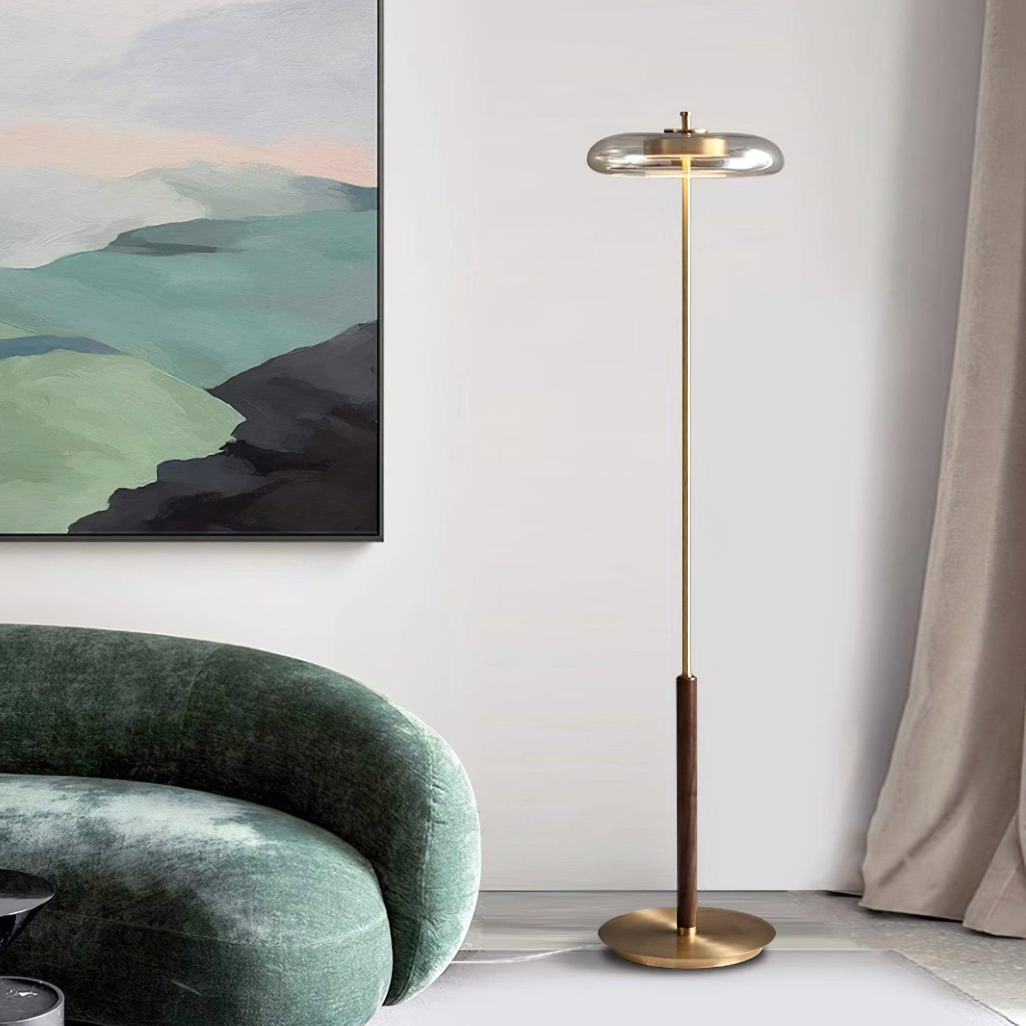 Modern Redondo Floor Lamp with Adjustable Height - Elegant LED Standing Light for Living Room, Bedroom, or Office - Perfect for Reading, Working, and Ambient Lighting