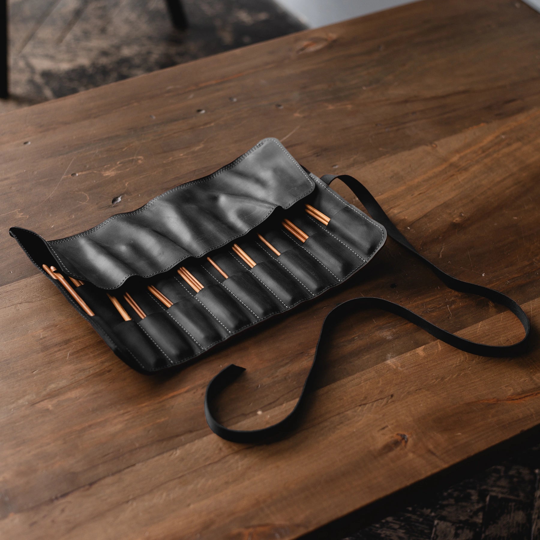 Premium Knitting Needle Organizer Case - Durable Storage for Straight & Circular Needles - Perfect for Knitters, Crocheters & Crafters - Ideal for Travel, Home & Yarn Projects