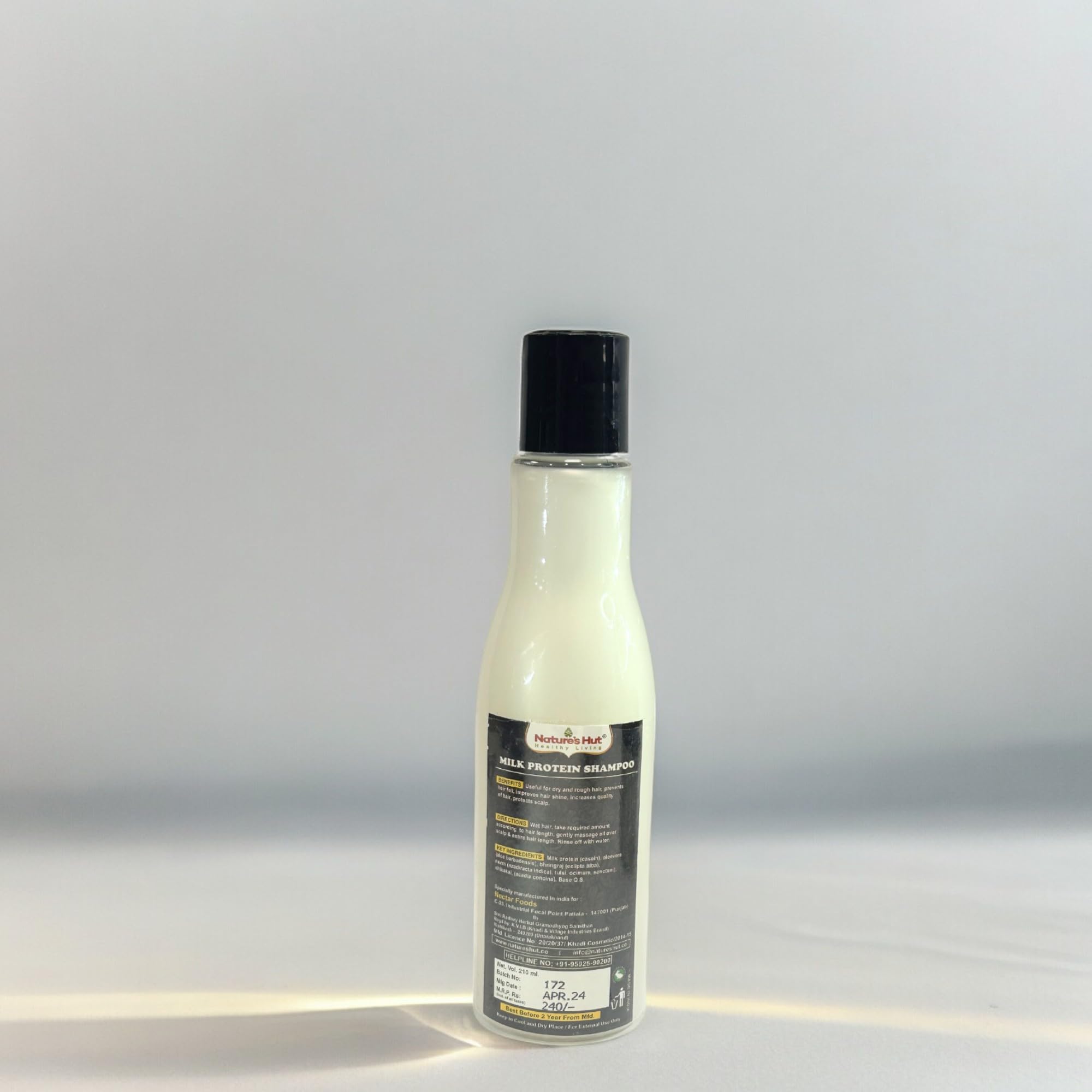 NATURESHUT Milk Protein Shampoo - 210ml for Dry & Damaged Hair | Hydrating & Repairing Hair Care | Perfect for Daily Use & Salon Treatments
