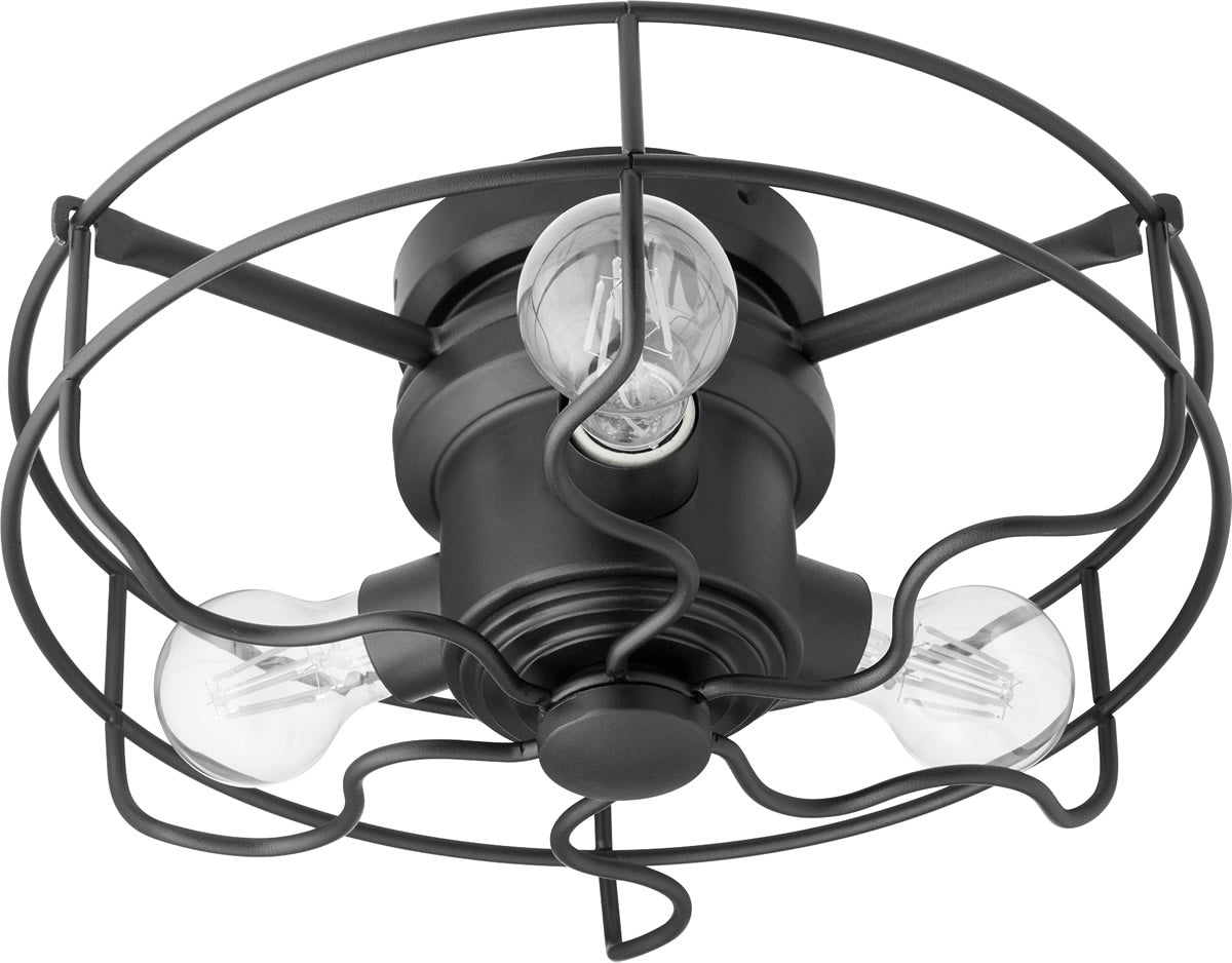 14W 3-Light LED Ceiling Fan Light Kit in Noir - Energy Efficient Windmill Design for Bedroom, Living Room & Patio Lighting