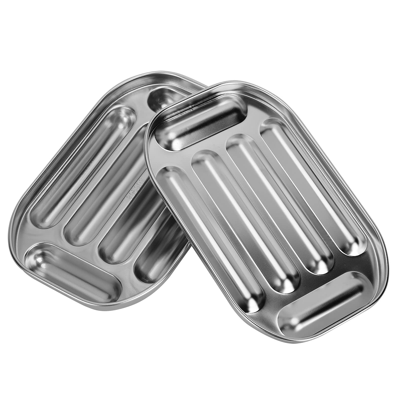 Non-Stick Sausage Mold - 6 Cavity Stainless Steel Baking Pan for Hot Dogs | Oven & Microwave Safe | Perfect for DIY Sausages, Burgers & Party Snacks