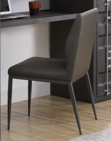Modern Cargo Gray Synthetic Leather Office Chair with Gunmetal Finish - Ergonomic Desk Chair for Home & Office Workspace