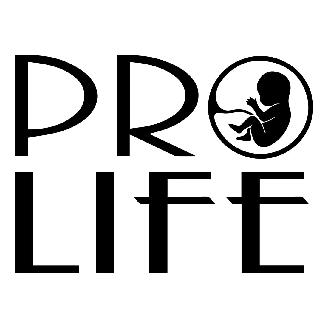 Premium Waterproof Vinyl Decal Stickers (Set of 2) - Baby Pro Life Black Design for Laptop, Phone, Helmet, Car Window, Mug & Wall Decor | Durable Adhesive for Home, Office & Outdoor Use