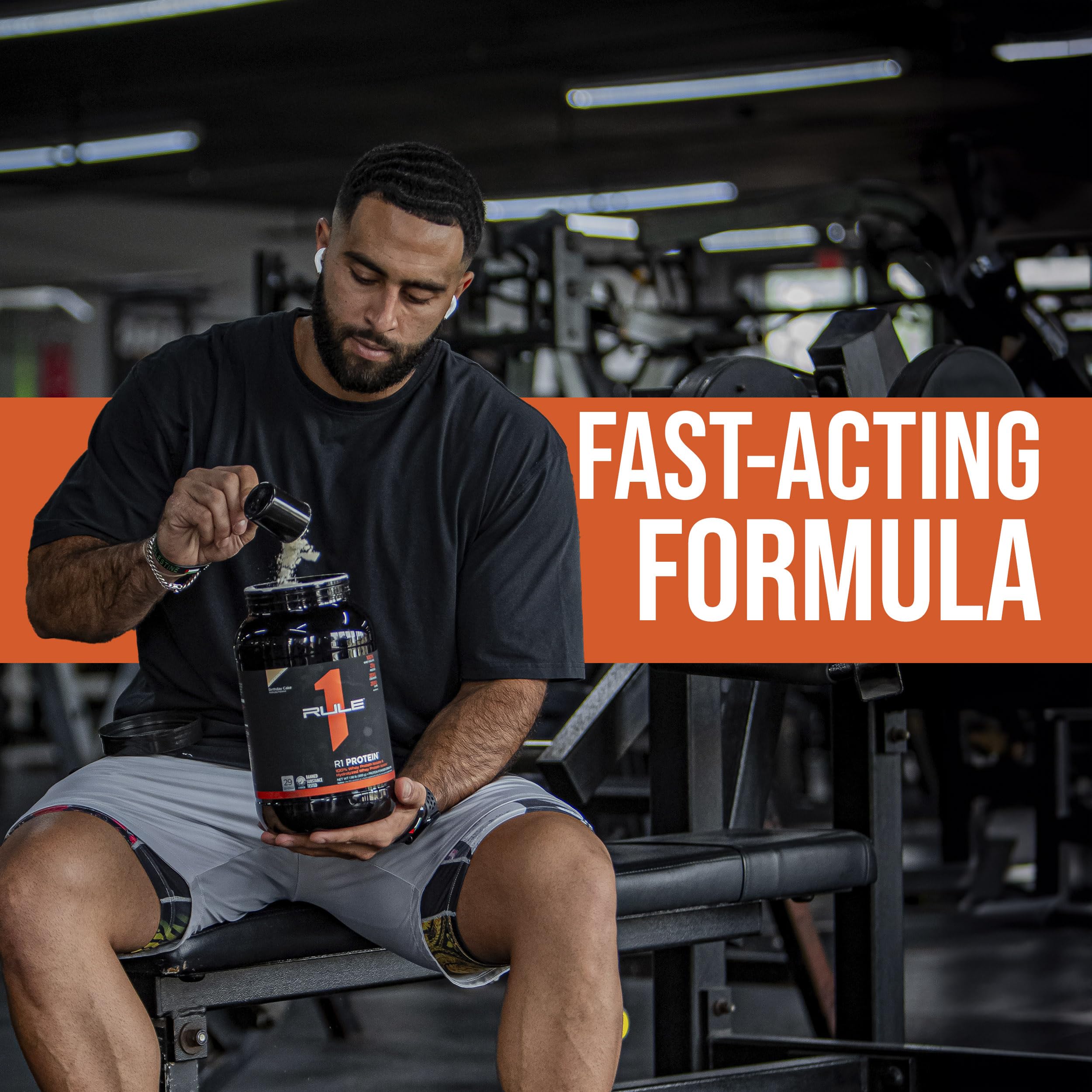 Rule One Proteins R1 Protein Powder - 25g Fast-Acting, Super-Pure 100% Whey Isolate & Hydrolysate with 6g BCAAs (5lbs, Frozen Banana Flavor) for Post-Workout Recovery & Muscle Growth