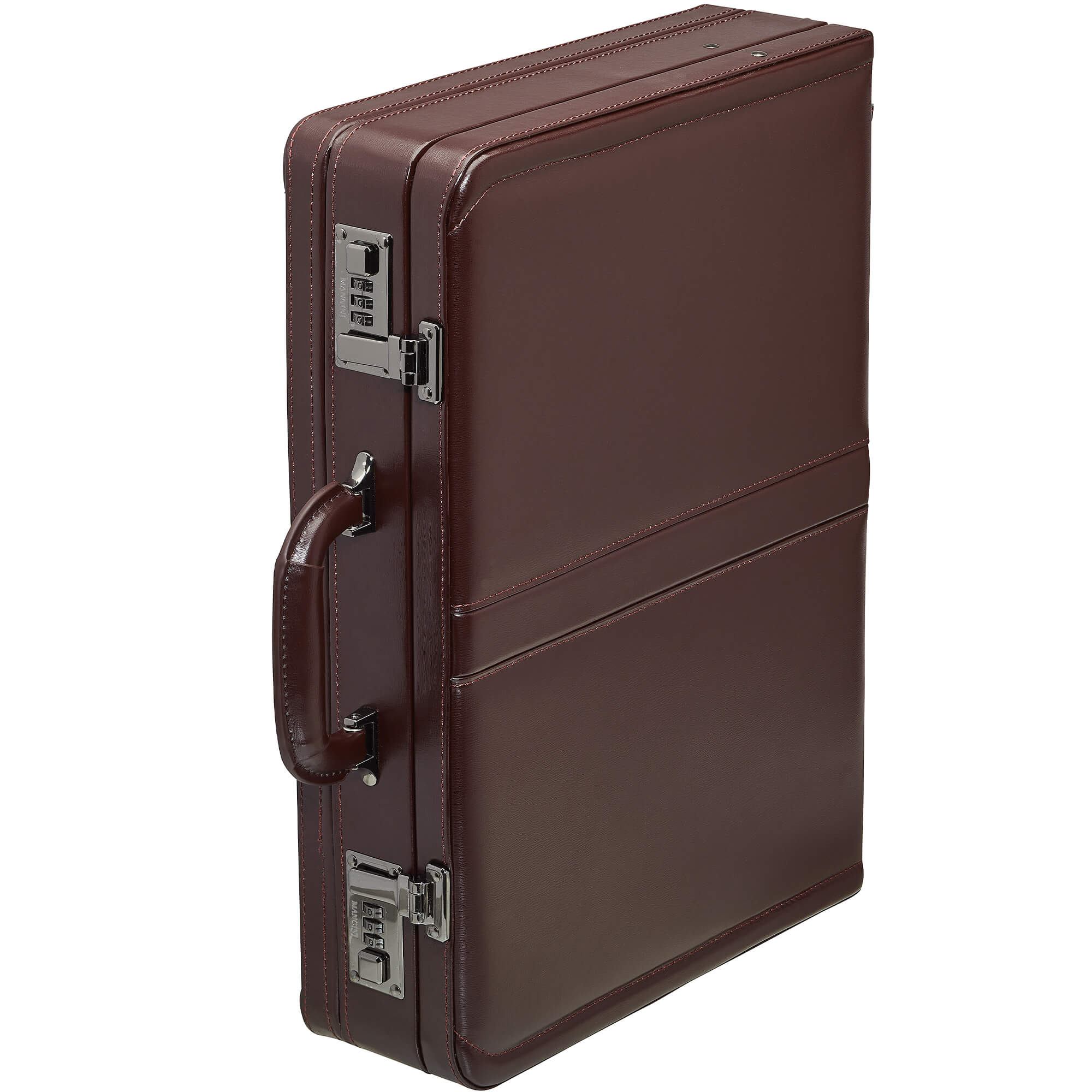 Premium Expandable Leather Attaché Case for Business Professionals - Durable Laptop Briefcase for Work, Travel & Office Use
