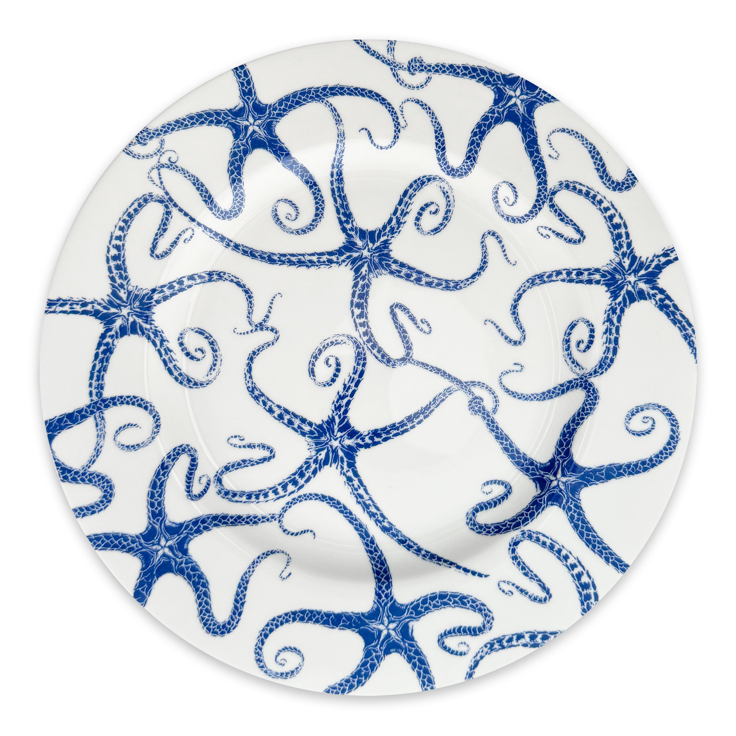 Elegant Starfish Rimmed Dinner Plates - Set of 4 - Perfect for Beach Themed Dinner Parties & Coastal Home Decor