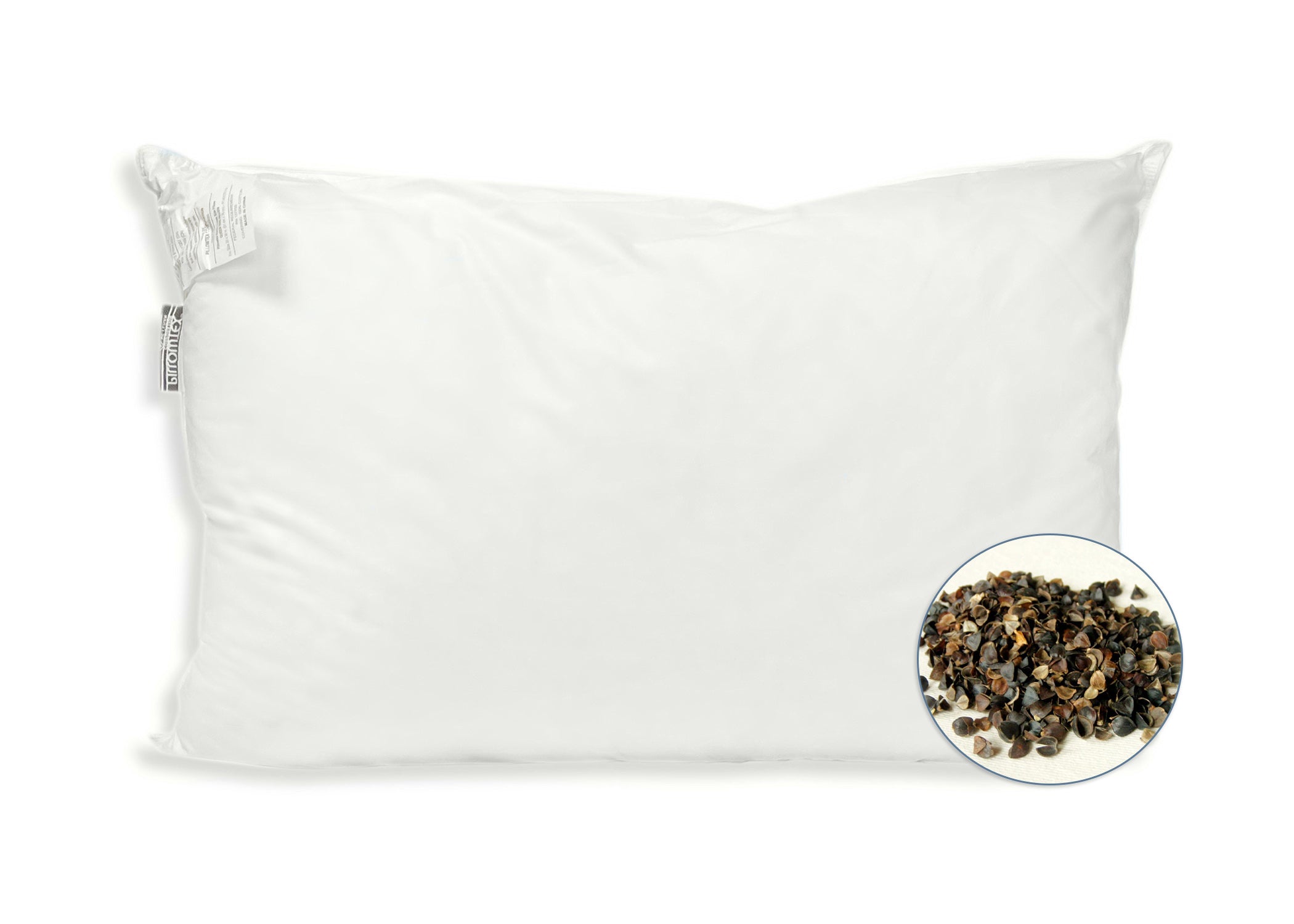 Kyoto Pillow - Half Buckwheat Half Polyester Japanese Style Pillow for Neck Support & Comfort | Perfect for Side Sleepers, Back Pain Relief & Zen Bedroom Decor