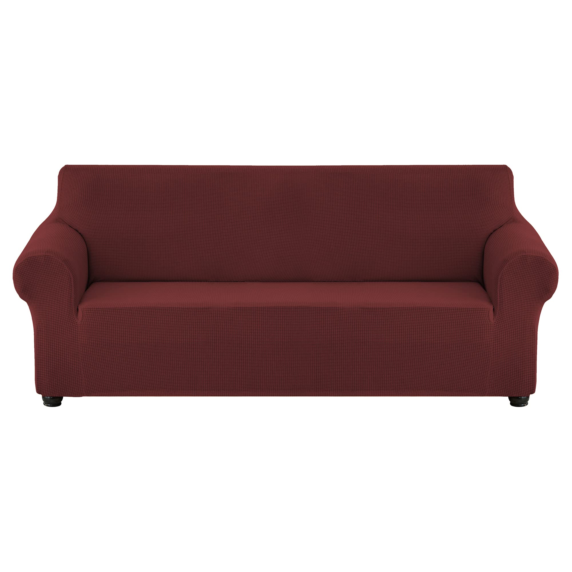 Stretch Sofa Slipcover Waterproof Couch Cover - Soft Elastic Furniture Protector for Sofa, Loveseat & Sectional - XL Size Crimson Red - Perfect for Homes with Kids & Pets, Living Room Decor & Furniture Protection