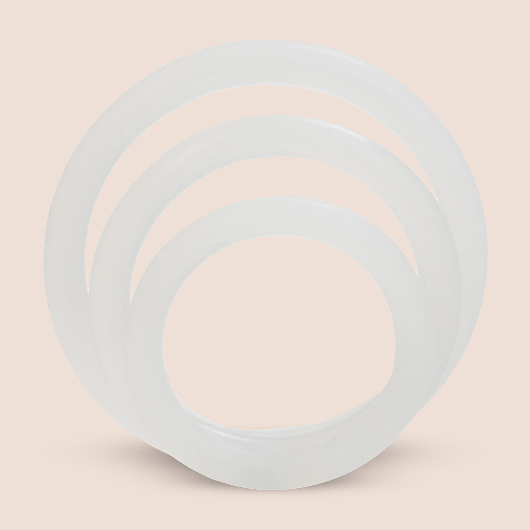 Premium Silicone Penis Rings Set of 3 - Stretchy Cock Rings for Enhanced Pleasure & Performance - Perfect for Couples Play, Solo Use & Intimate Moments