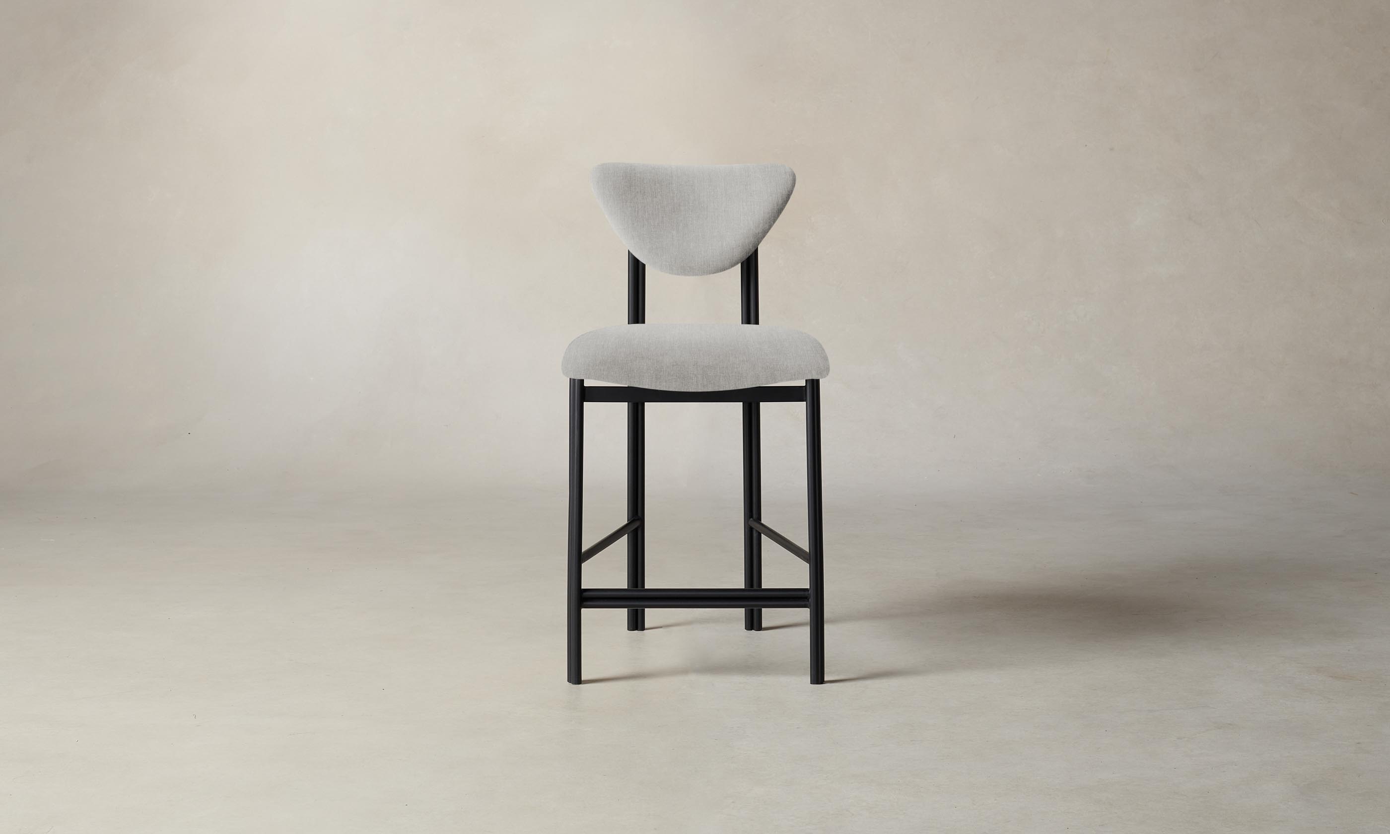 The Cooper Counter Stool - Performance Tweed Salt Finish Bar Stool for Kitchen Island, Breakfast Nook & Home Decor - Durable & Stylish Seating Solution