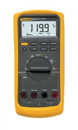 Fluke 83V Industrial Digital Multimeter - True RMS, 600V CAT III, Auto/Manual Ranging (Item No. 2075004) - Perfect for HVAC, Electrical Testing & Automotive Diagnostics