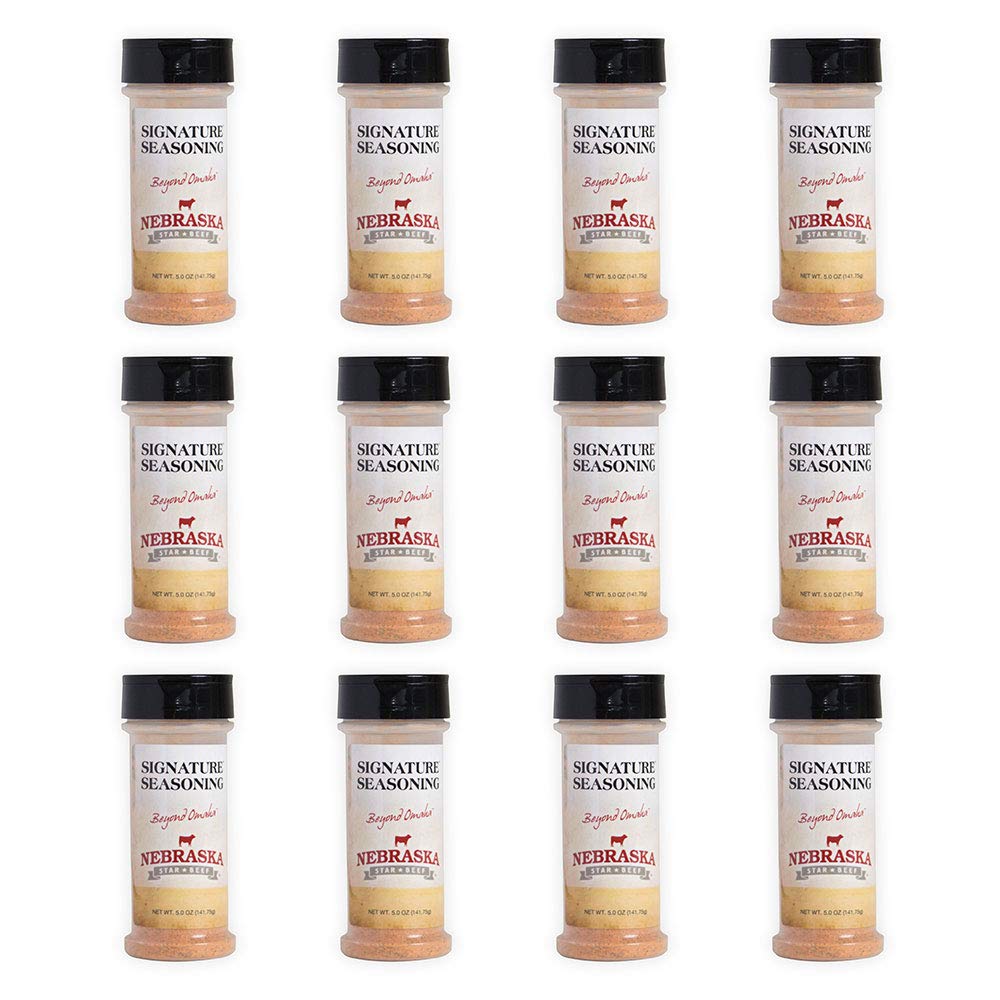 Nebraska Star Beef Signature Seasoning 5 oz - 12 Pack | All Natural Gluten-Free & MSG-Free | Gourmet Herb & Spice Blend | Made in USA Nebraska | Perfect for Grilling, BBQ & Steak Seasoning