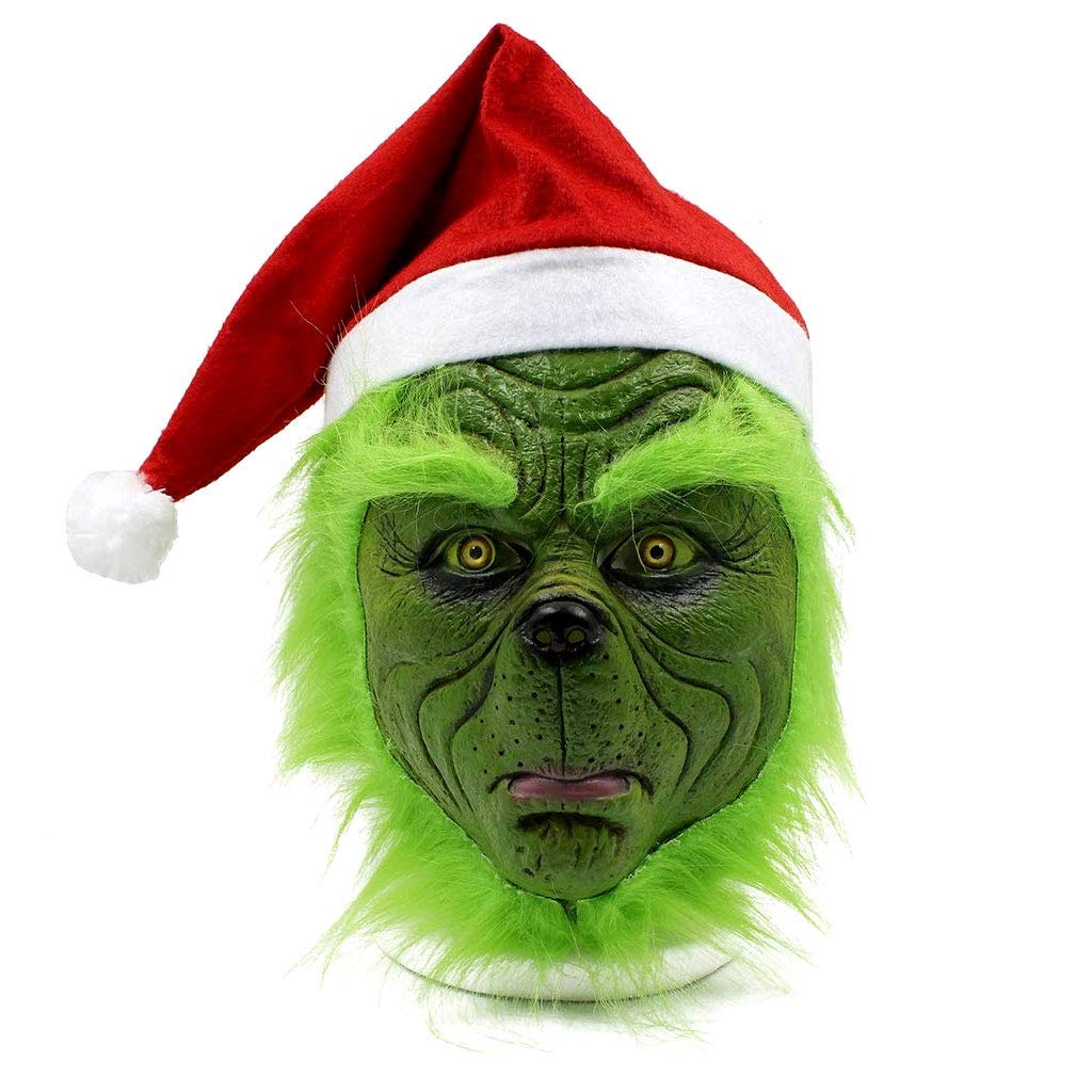 Christmas Green Plush Monster Gloves - Fun Role-Playing Costume Accessories for Holiday Parties, Cosplay & Festive Photo Props