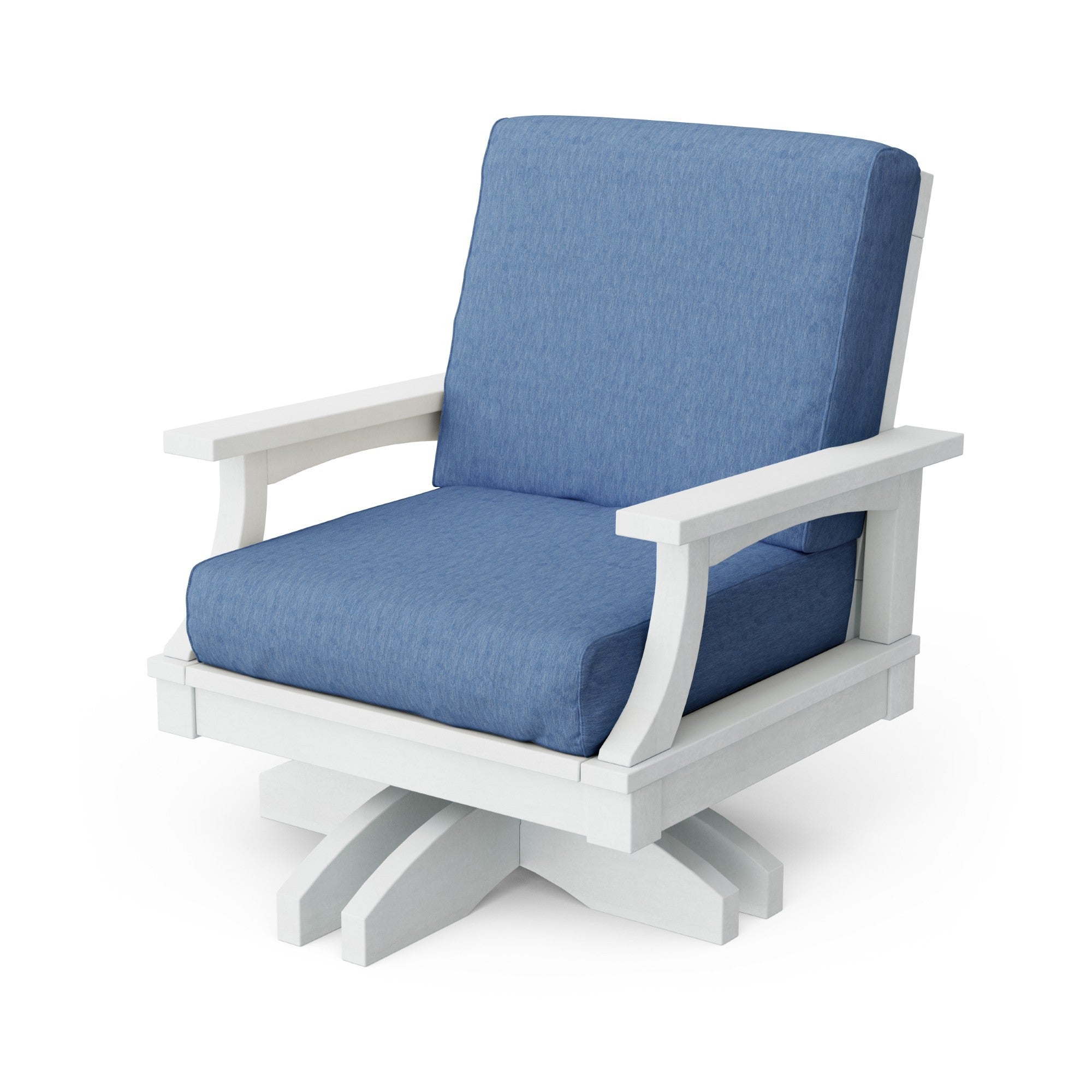 Heritage Deep Seating Swivel Chair - 360° Rotating Patio Lounge Chair with Cushions, Weather-Resistant Outdoor Furniture for Garden, Poolside & Backyard Relaxation