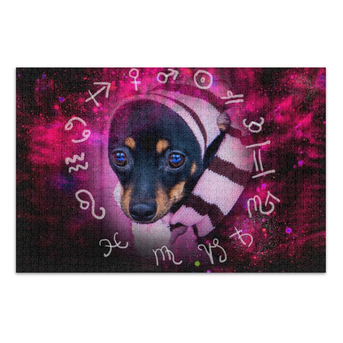 500-Piece Astrological Horoscope Jigsaw Puzzle for Adults - Cute Dog Puppy Design, Fun Family Game & Educational Learning Toy for Kids, Boys & Girls | Perfect for Home Decor, Birthday Gifts & Relaxation Activities