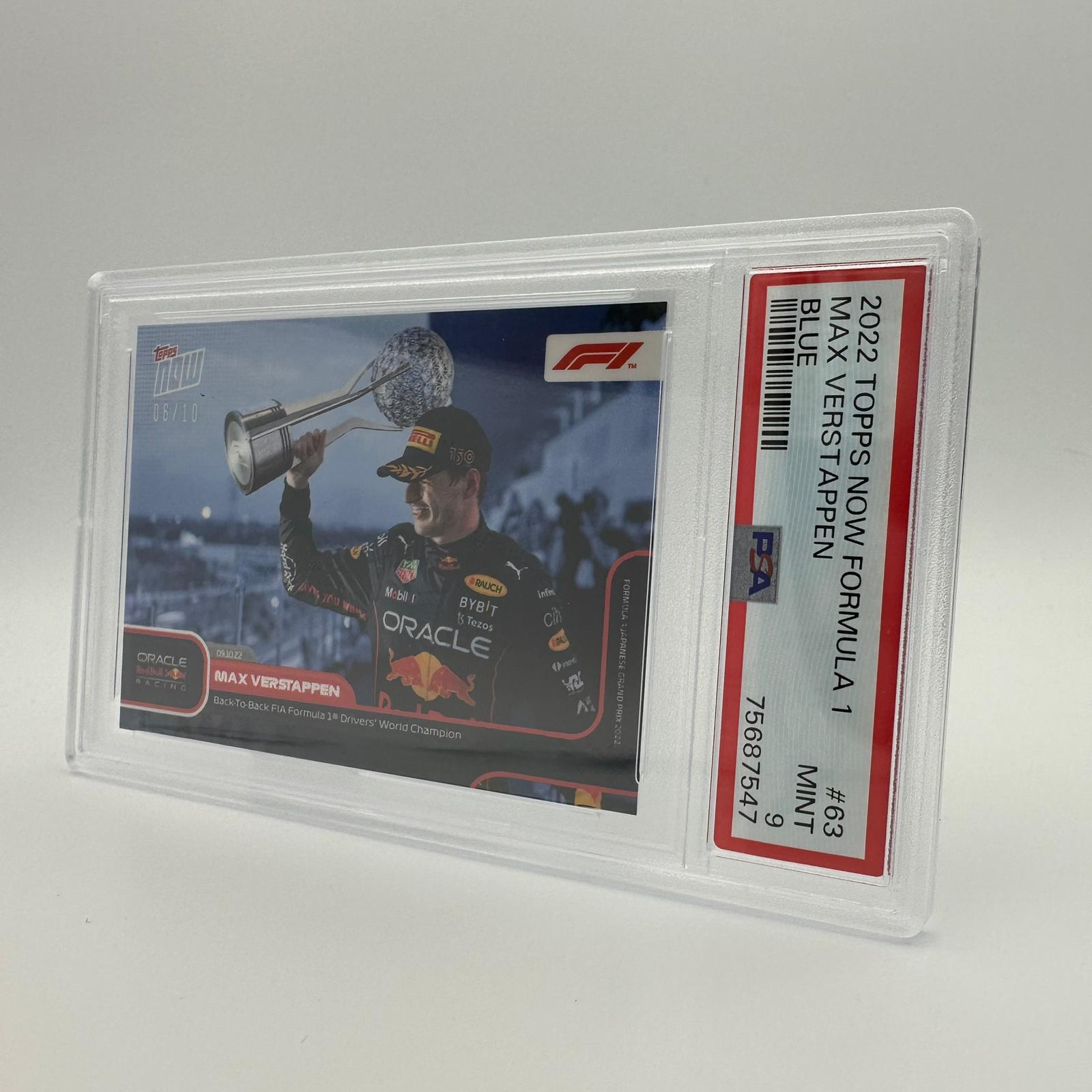 PSA 9 Graded 2006/10 Max Verstappen #63 Back-to-Back F1 World Champion Racing Card - Perfect for Collectors, Sports Memorabilia Displays & Formula 1 Fan Gifts