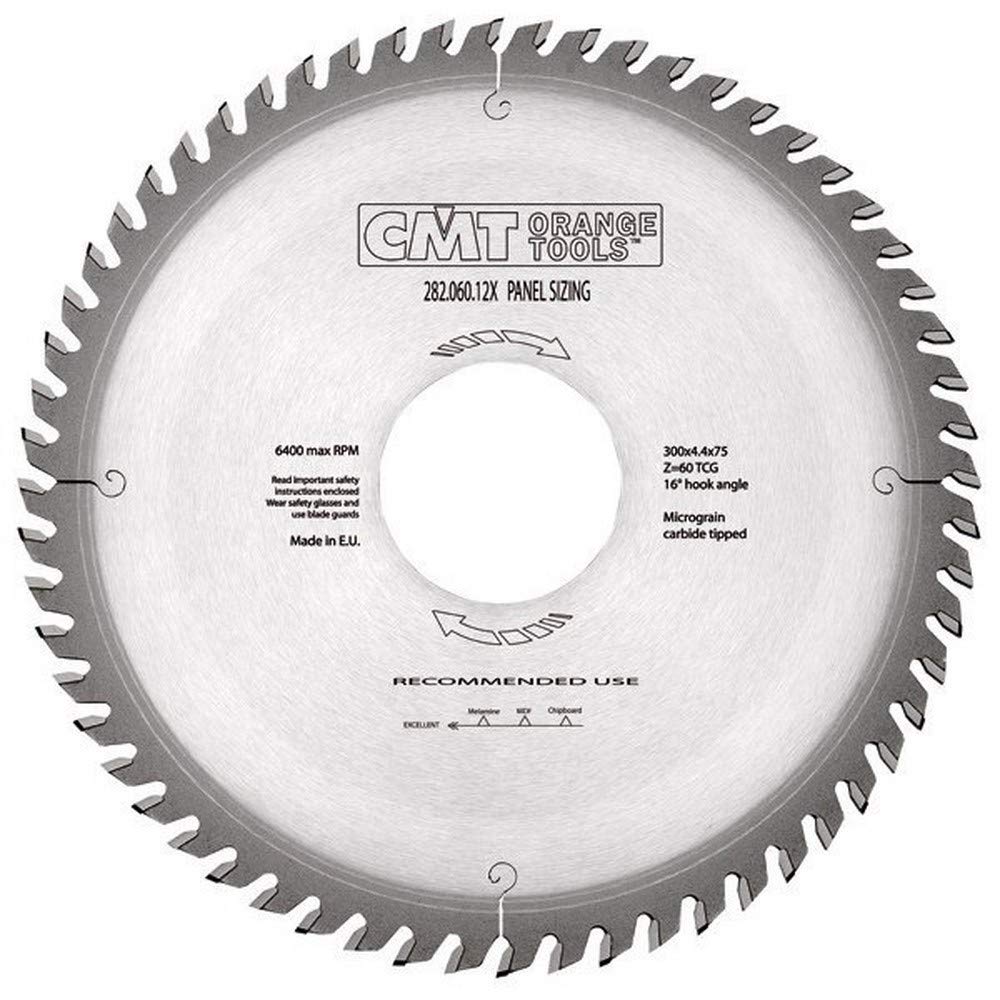 CMT 282.060.12M 300mm (11-13/16-Inch) 60-Tooth TCG Grind Industrial Panel Saw Blade with 30mm Bore – Perfect for Woodworking, Cabinetry, and Precision Cutting of MDF, Plywood & Melamine