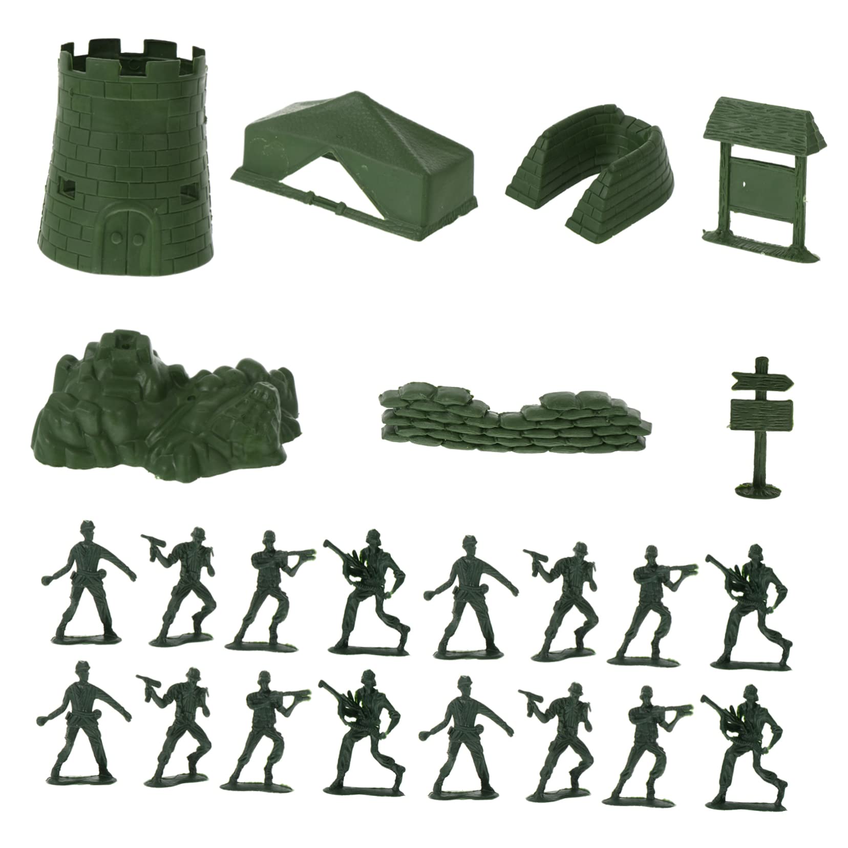 100pcs Plastic Soldier Action Figures - Mini Military Toy Set for Kids, Boys & Men - Ideal for 2 Year Olds, Collectors & Educational Play - Perfect for Birthday Gifts, Role-Playing & Battle Scenes