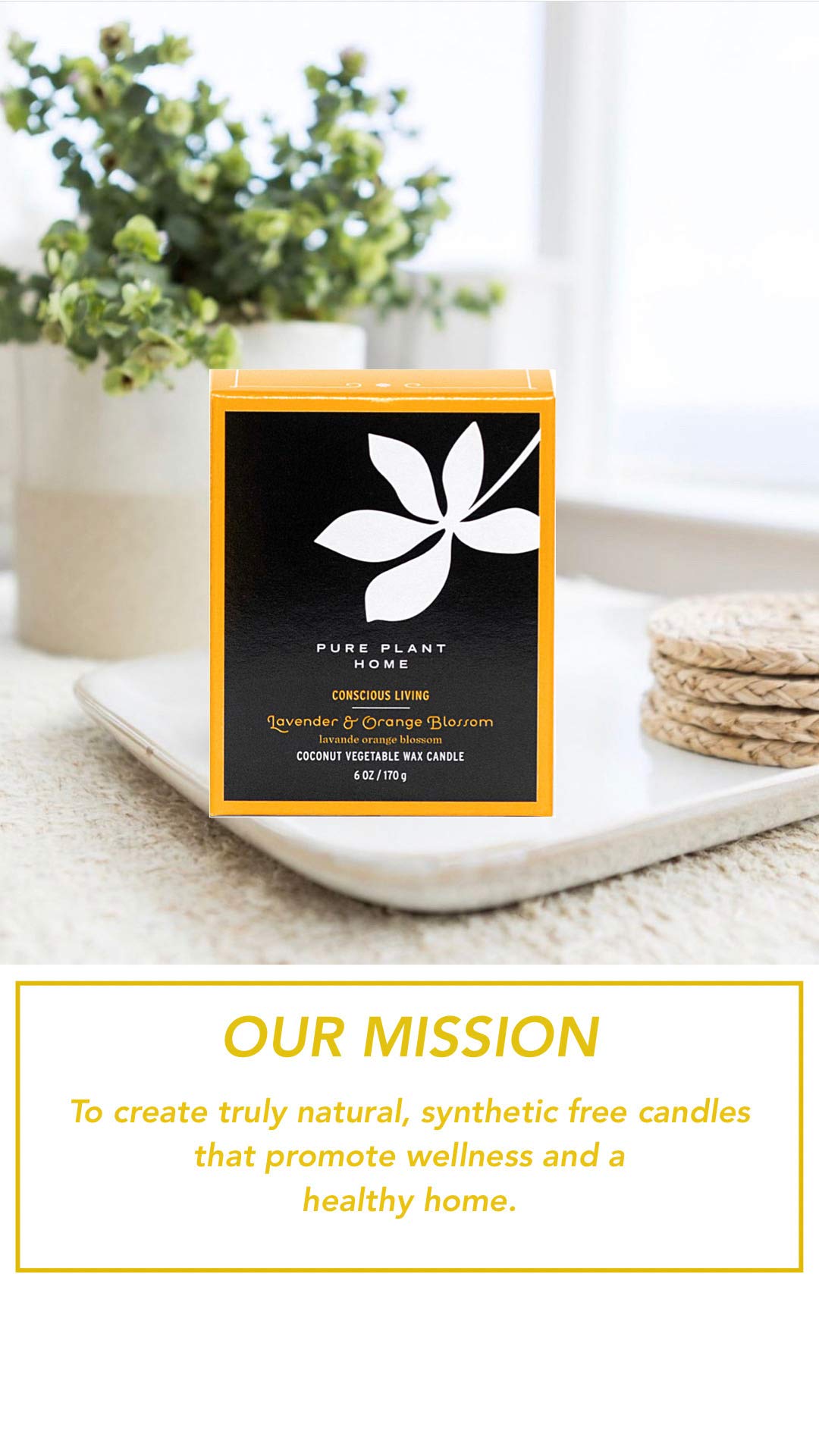 6oz Aromatherapy Candles Gift Set - Coconut Wax with Real Lavender & Orange Blossom Essential Oils | Relaxing Scented Candles for Home, Spa, Yoga & Meditation