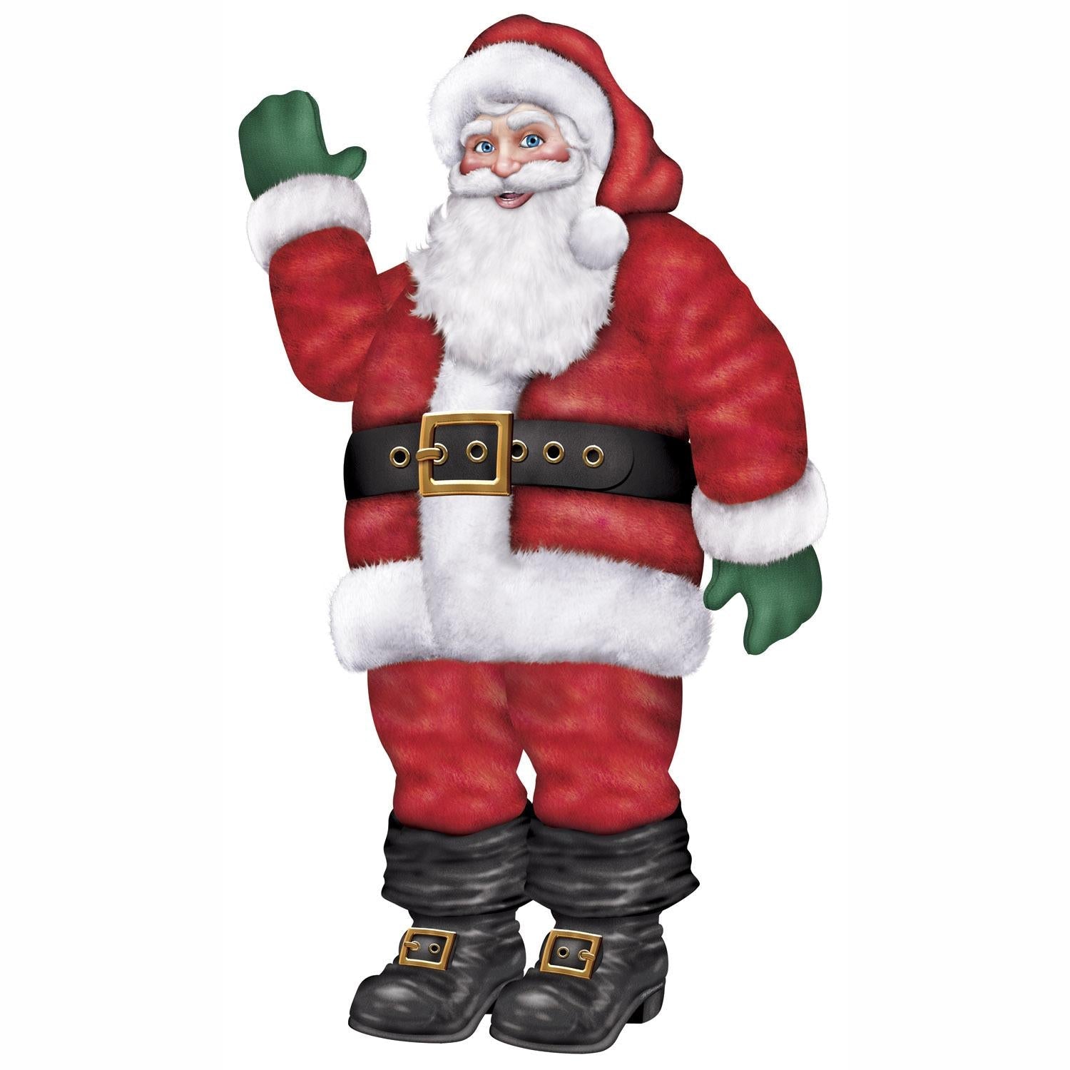 12 Pack Beistle 66 Inch Tall Jointed Santa Christmas Decoration - Large Outdoor/Indoor Holiday Decor for Home, Yard, Party & Festive Celebrations