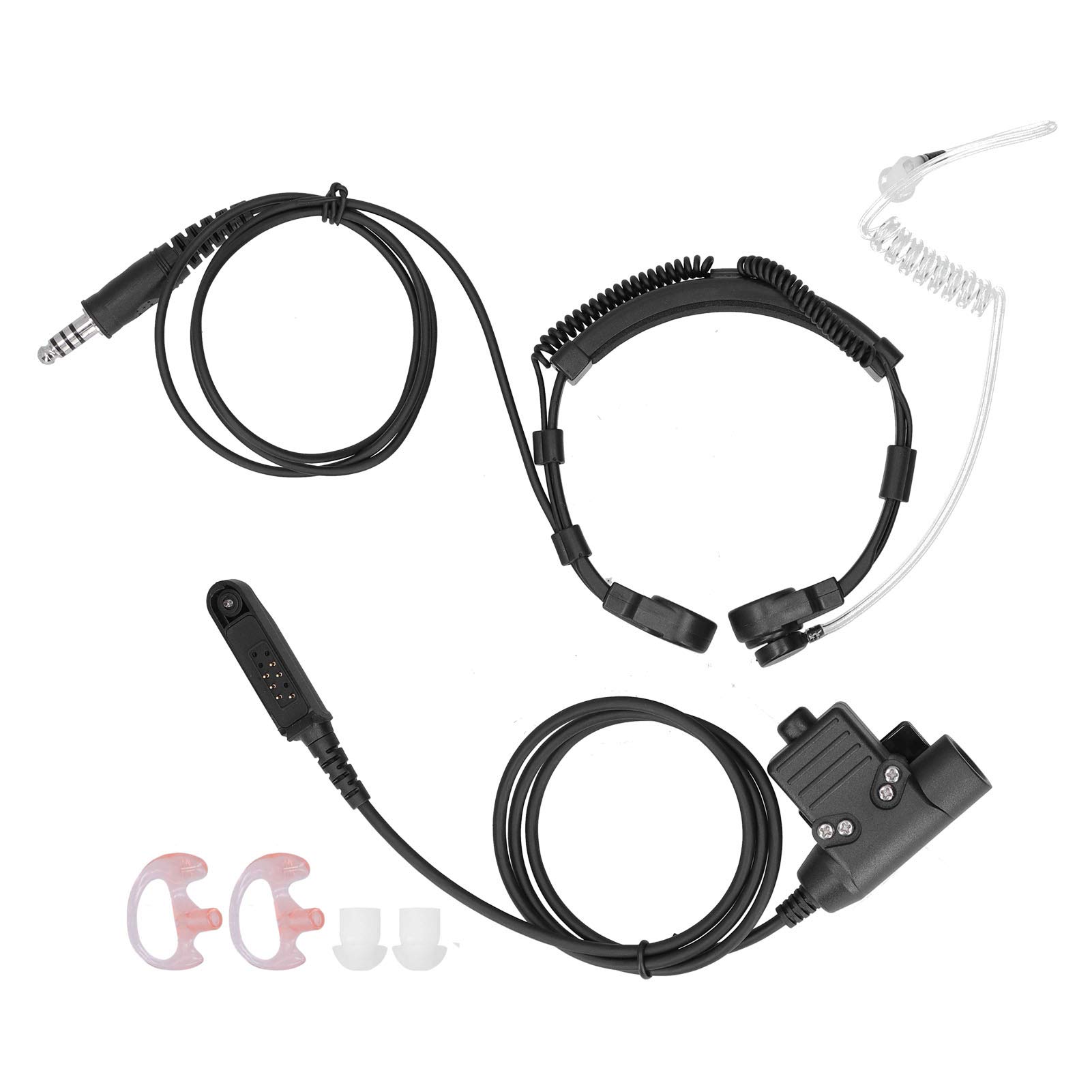 Cuifati Walkie Talkie Headset with Neck Throat Microphone - Compatible with Baofeng UV-9R, BF-9700, BF-A58 - Ideal for Outdoor Adventures, Security, and Team Communication