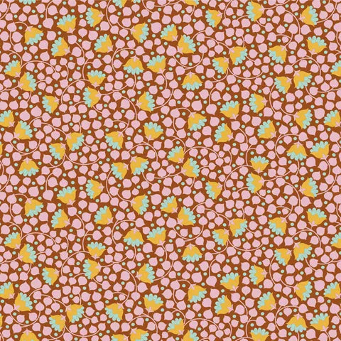 Bellflower Tilda 110135 Mulberry - Elegant Floral Print Fabric for Quilting, Sewing & Home Decor Projects