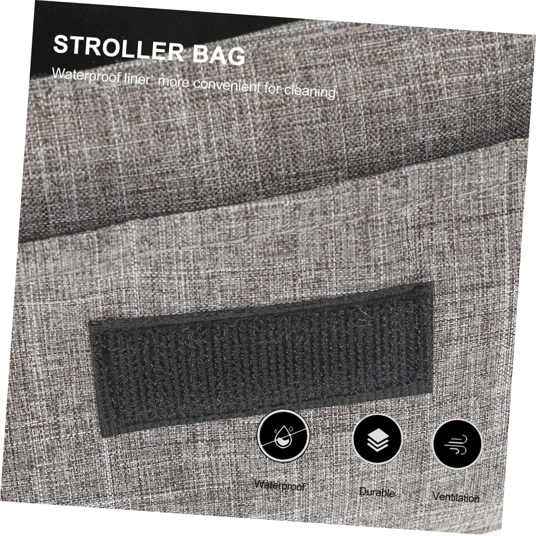 HEMOTON 2 Pack Car Seat Organizer with Cup Holders - Stroller & Wheelchair Storage Bag, Diaper Organizer, Grey Polyester - Perfect for Baby Travel, Shopping & Outdoor Activities