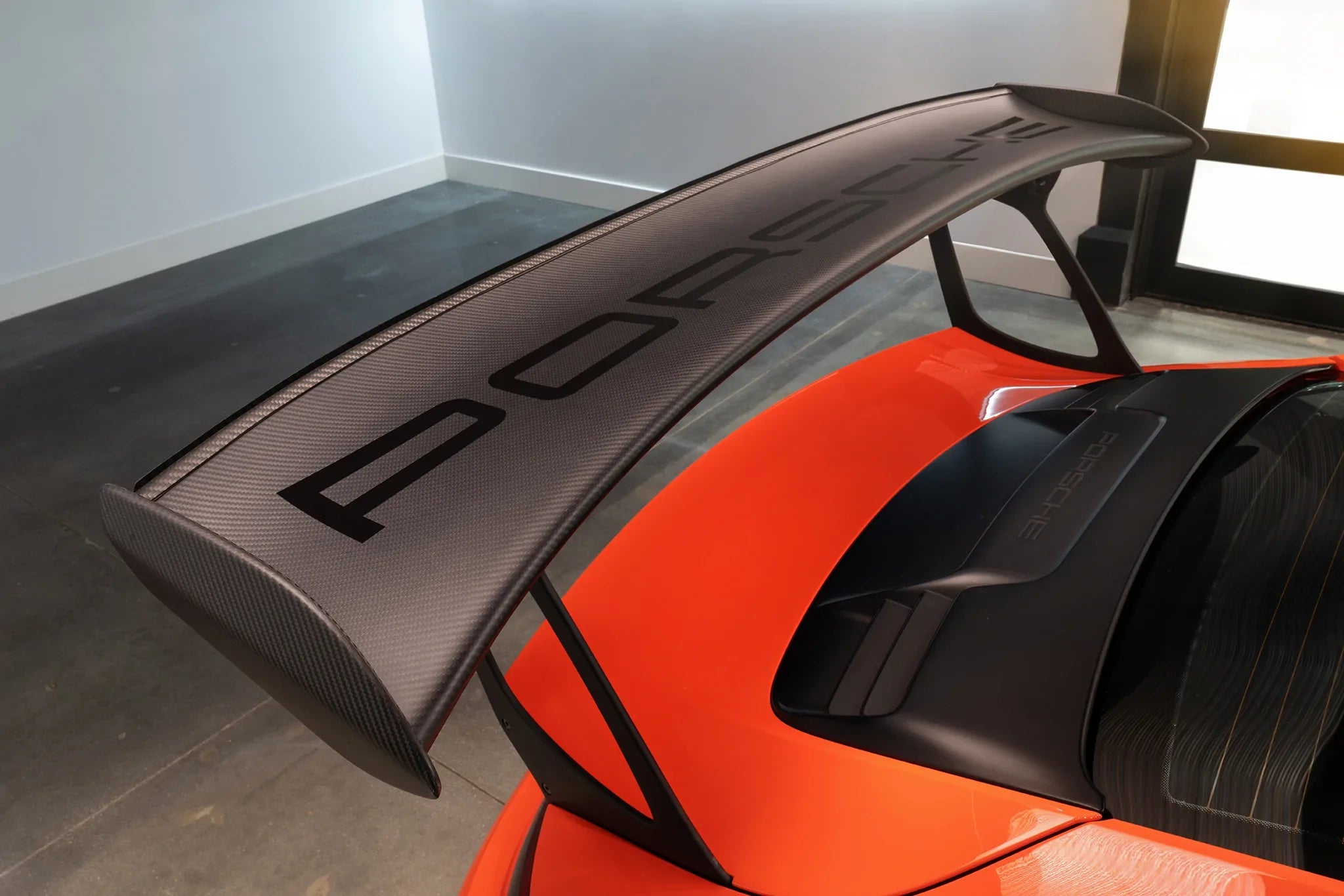 Porsche 991.1 911 GT3RS Extended Wing Risers - Performance Spoiler Upgrade for Track Racing & High-Speed Driving
