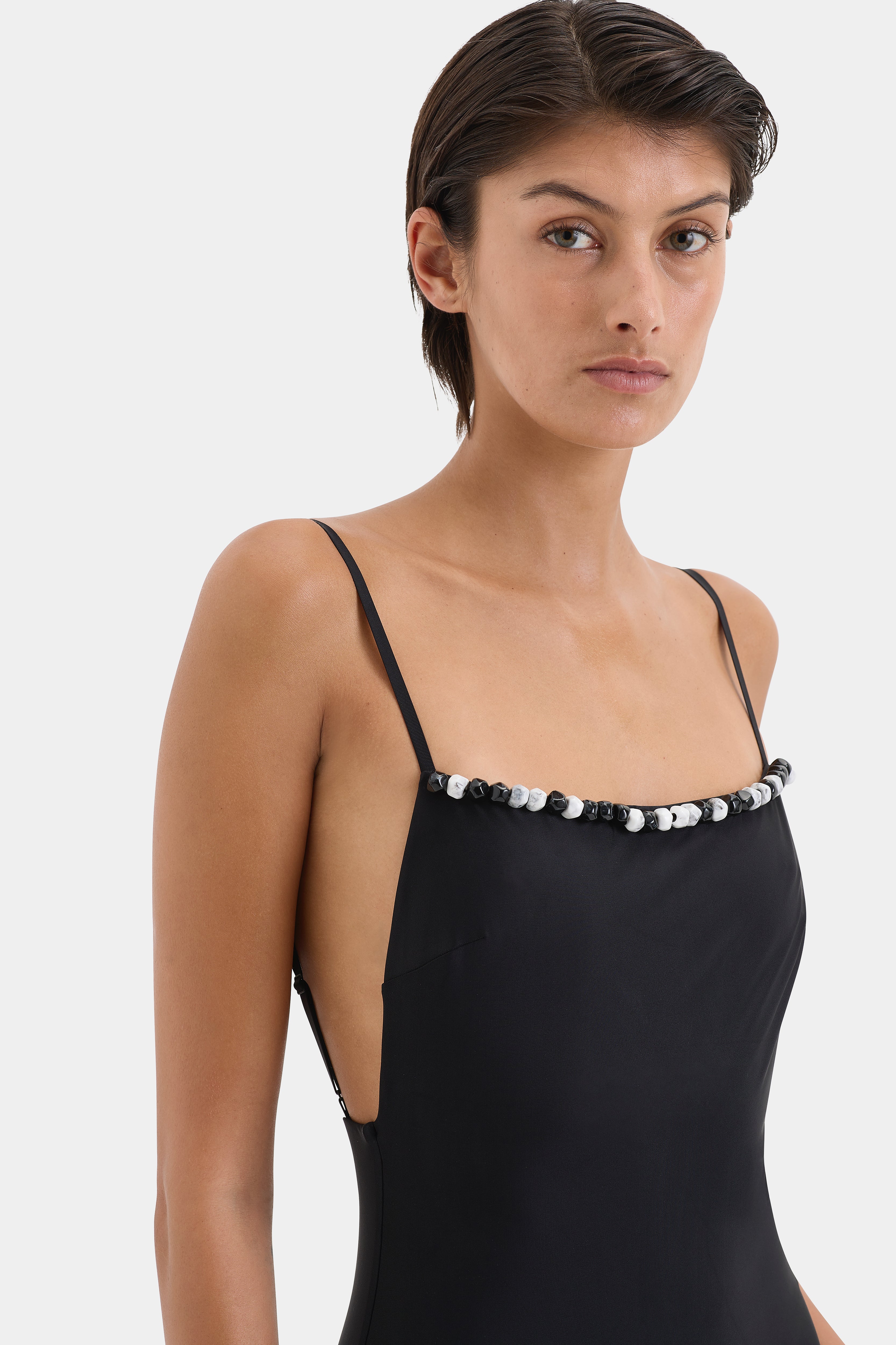 Baci Beaded One Piece Swimsuit - Stylish & Comfortable Women's Bathing Suit for Beach, Pool & Vacation | Fashionable & Sexy Monokini for Summer