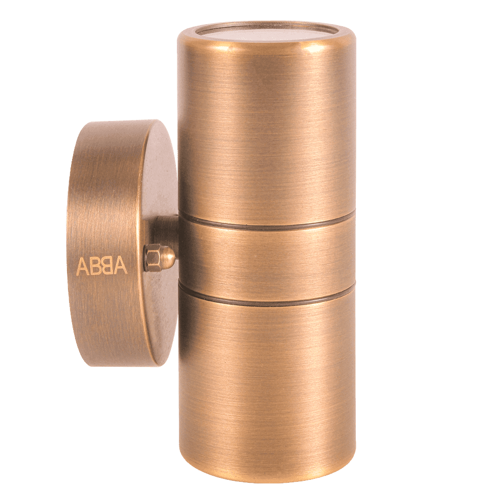 SCB05 LED Cylinder Up Down Light - 2 Directional Brass Wall Sconce Lighting Fixture for Modern Living Room & Bedroom Decor