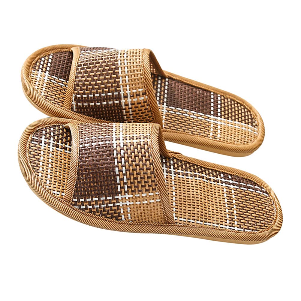 Holibanna Straw Summer Slippers for Women - Breathable Rope Sandals with Anti-Slip Sole - Japanese Style Beach Shoes for Pool, Garden, and Vacation Wear
