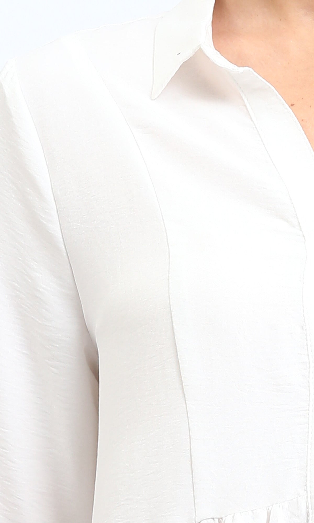 Elegant White Open V-Neck Buttoned Midi Dress for Women | Casual & Office Wear | Perfect for Summer Outings, Date Nights & Work Events