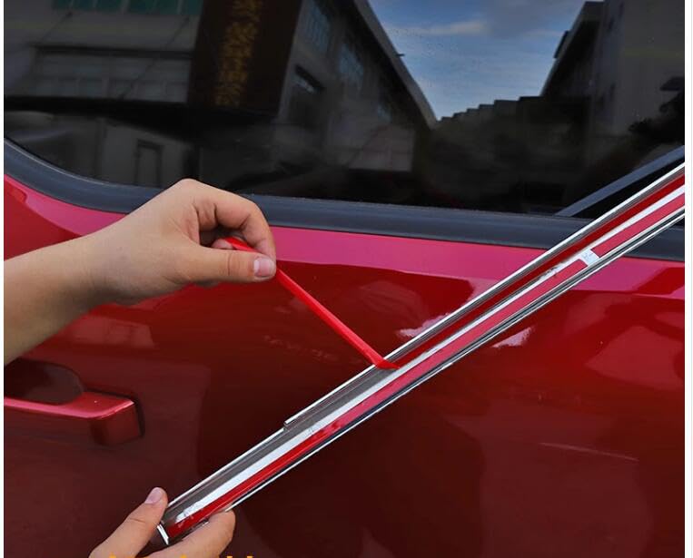 Ford F-150 F150 2023 2024 2025 Chrome Door & Window Edge Trim Guards - Stainless Steel Exterior Protector Covers for Truck Bed & Trunk - Prevent Scratches & Dents While Parking