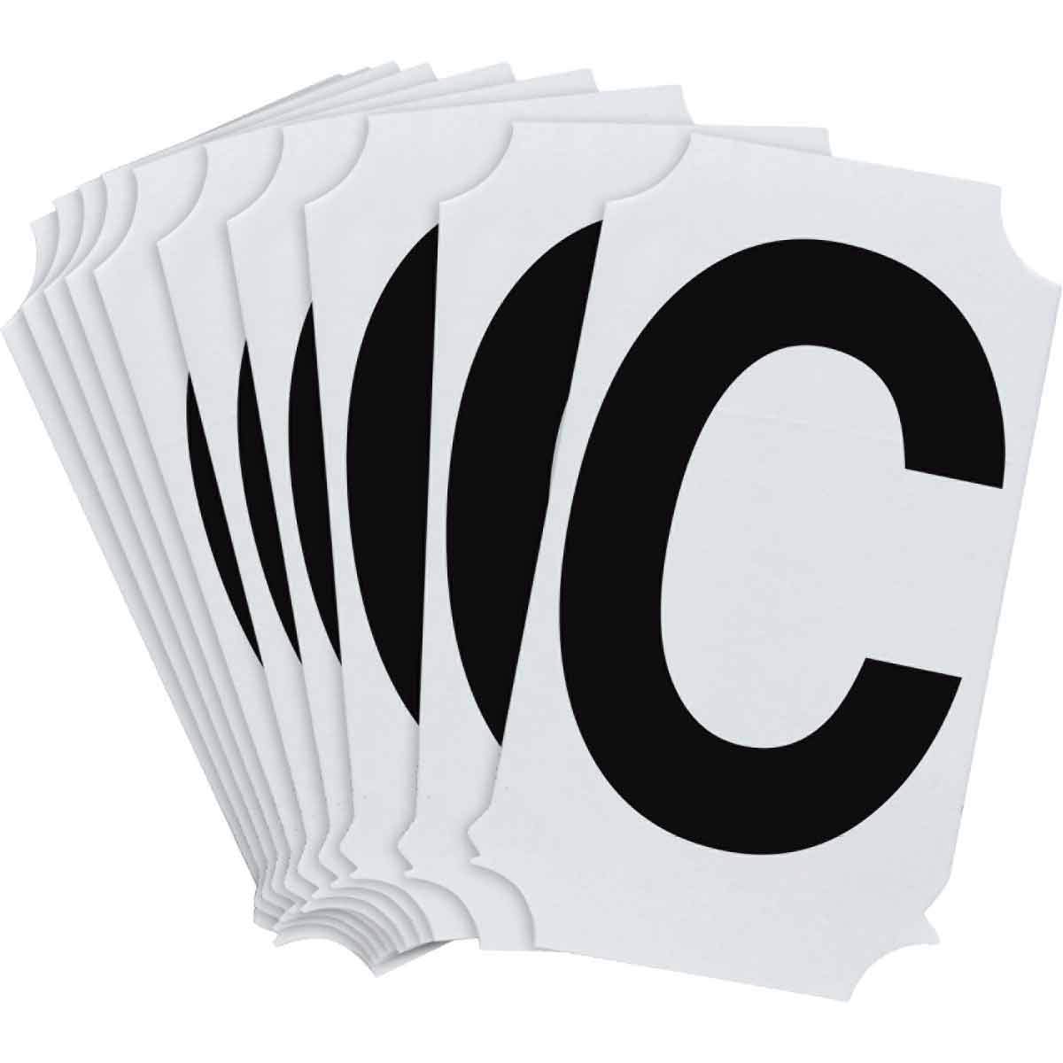Brady Quik-Align Helvetica Permanent Adhesive Vinyl Letter Labels - 2 Inch Height, Black - Perfect for Office Organization, Shipping Labels, and Industrial Marking