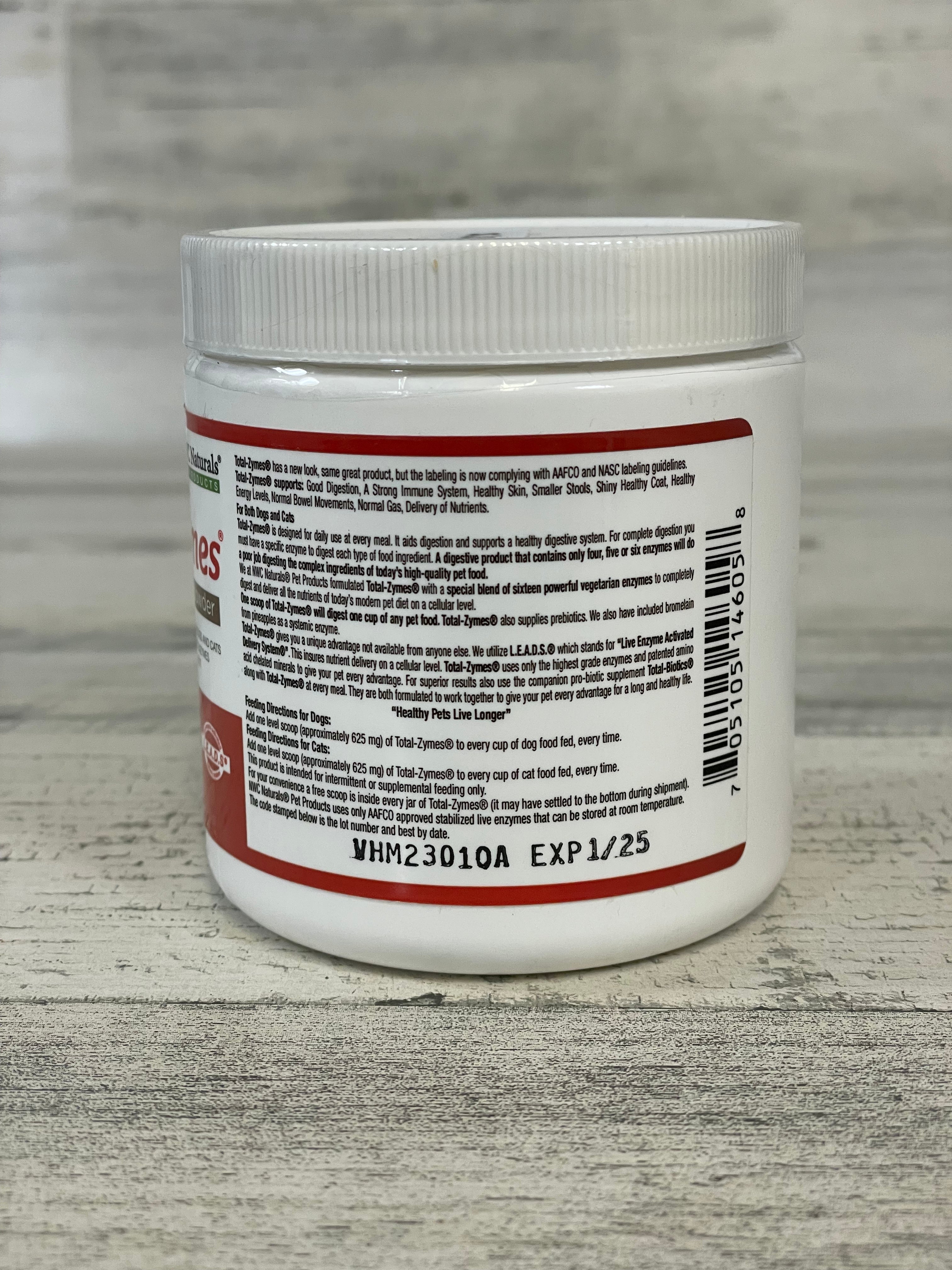 NWC Naturals Total Zymes Digestive Enzymes Powder - Supports Gut Health & Digestion - Vegan & Non-GMO Formula - Ideal for Bloating Relief & Nutrient Absorption After Meals