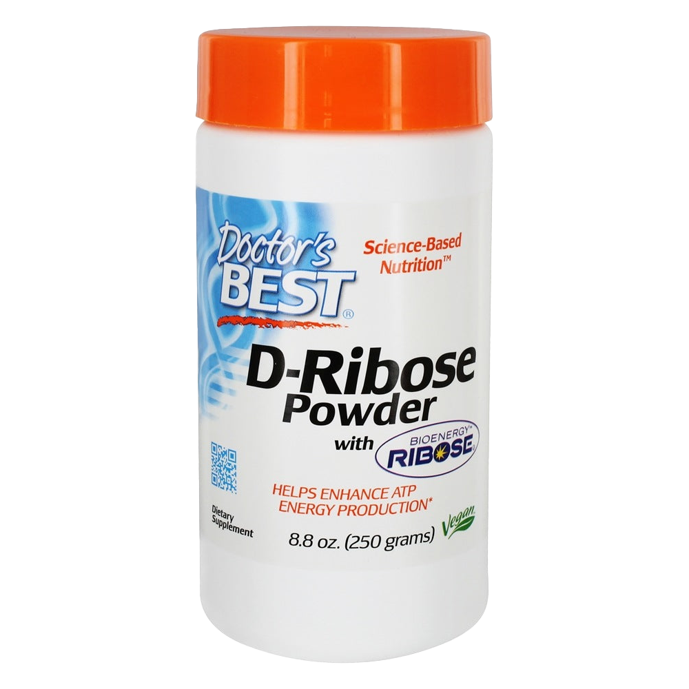 Doctor's Best D-Ribose Powder 250g - Pure Energy Supplement for Athletes, Heart Health & Post-Workout Recovery