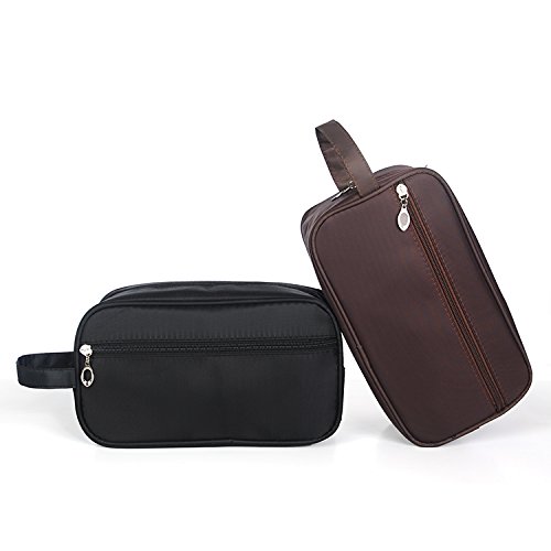 iSuperb® Waterproof Travel Toiletry Bag for Men - Portable Gym & Shaving Organizer (10x6x4 Inch, Coffee) - Perfect for Business Trips, Camping & Vacation Packing